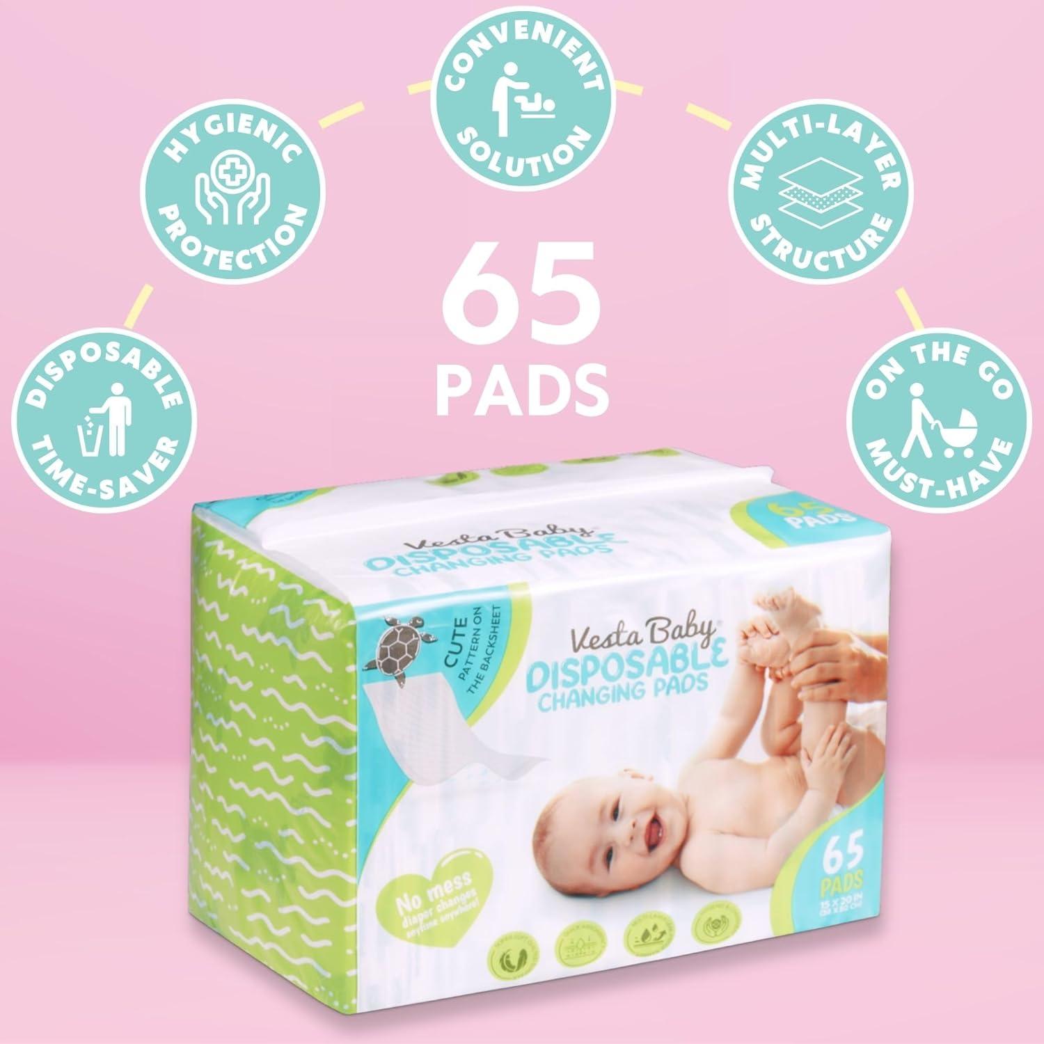 Almohadillas Desechables Vesta Baby 65 - 38.1x50.8 cm Absorbentes