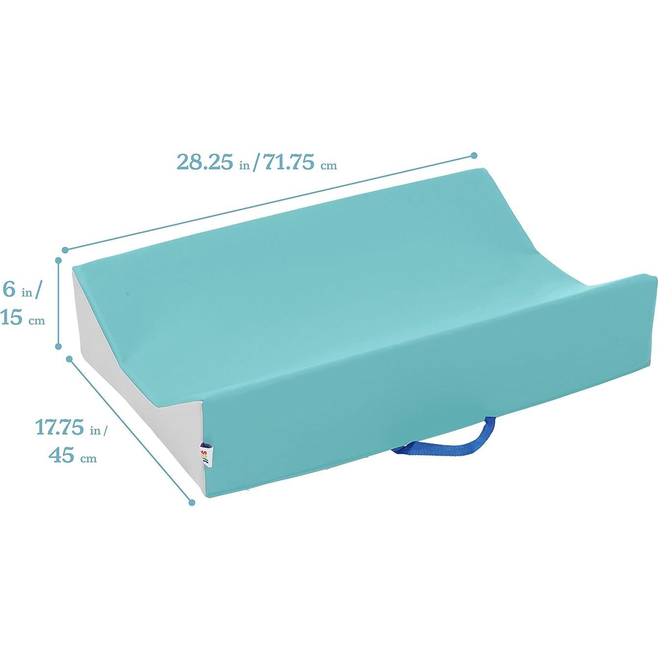 Cambiador Contorneado ECR4Kids SoftZone Verde Agua 130.8x55.9cm