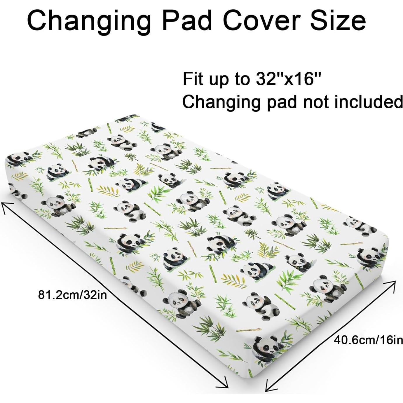 Funda de Cambiador de Bebé Panda Acuarela 81.28x40.64cm