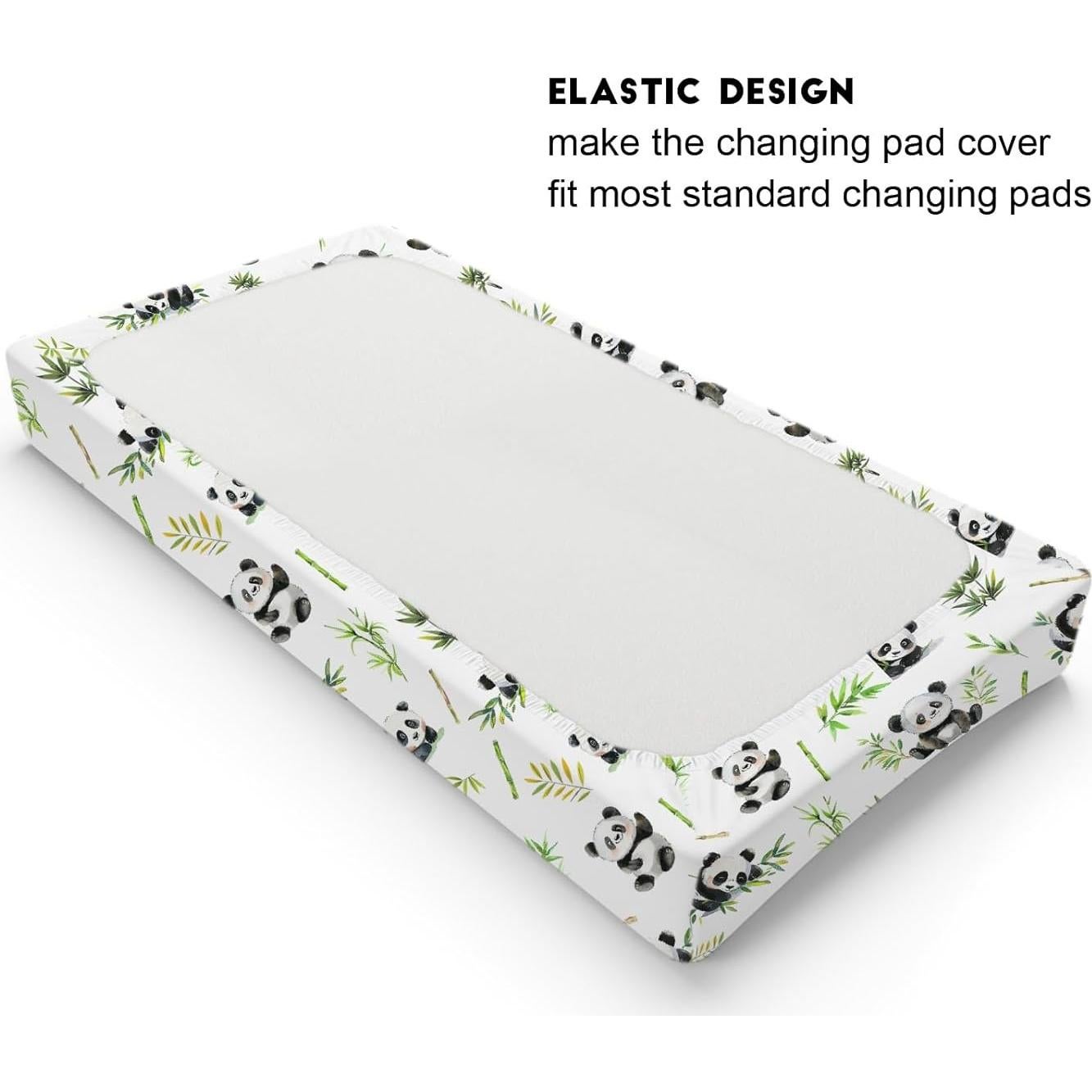 Funda de Cambiador de Bebé Panda Acuarela 81.28x40.64cm