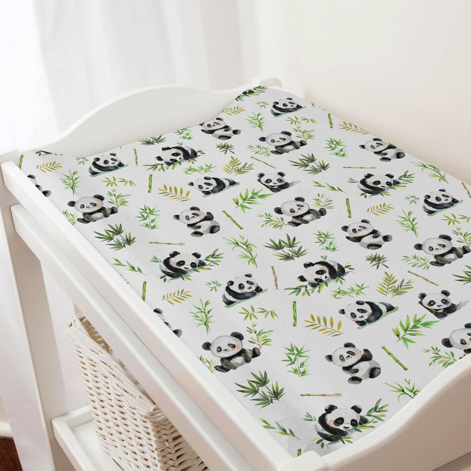 Funda de Cambiador de Bebé Panda Acuarela 81.28x40.64cm