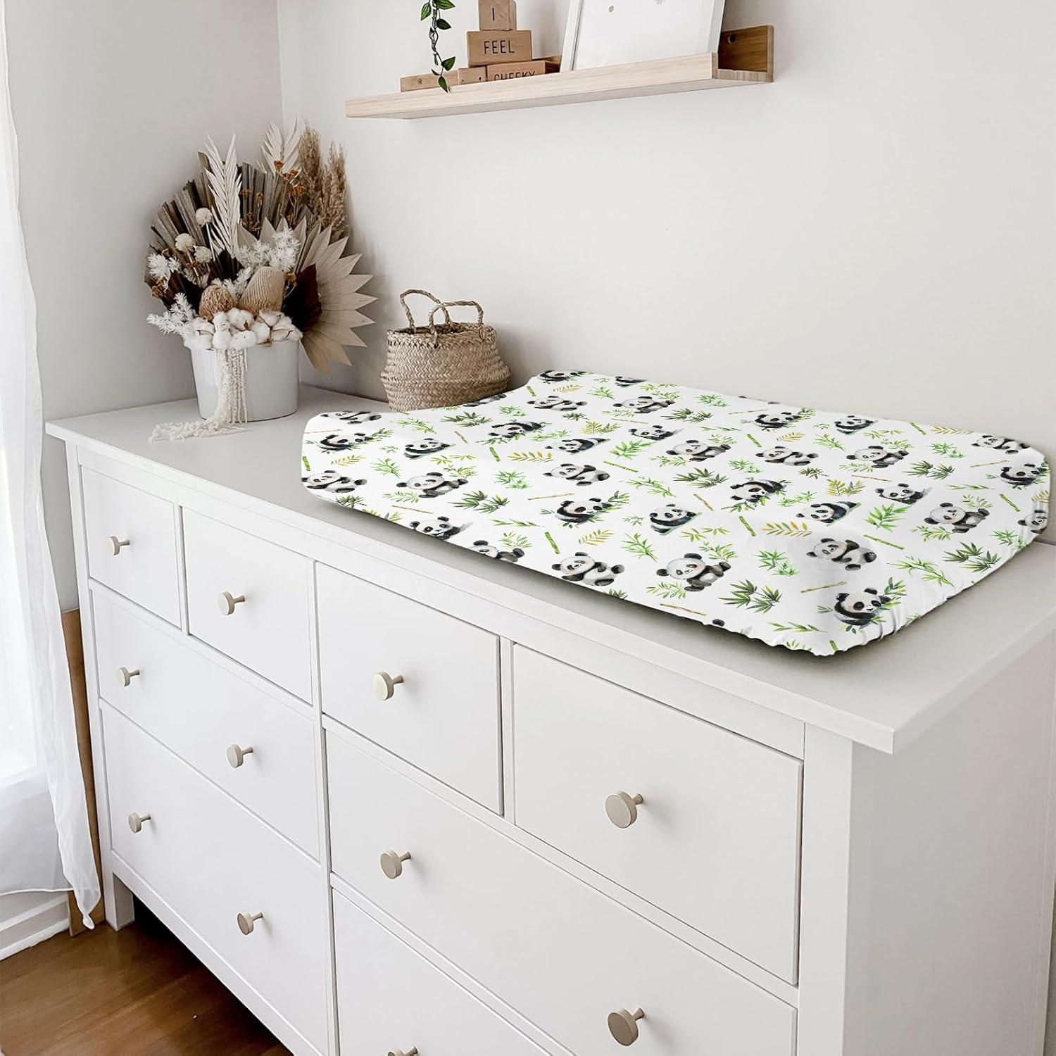 Funda de Cambiador de Bebé Panda Acuarela 81.28x40.64cm