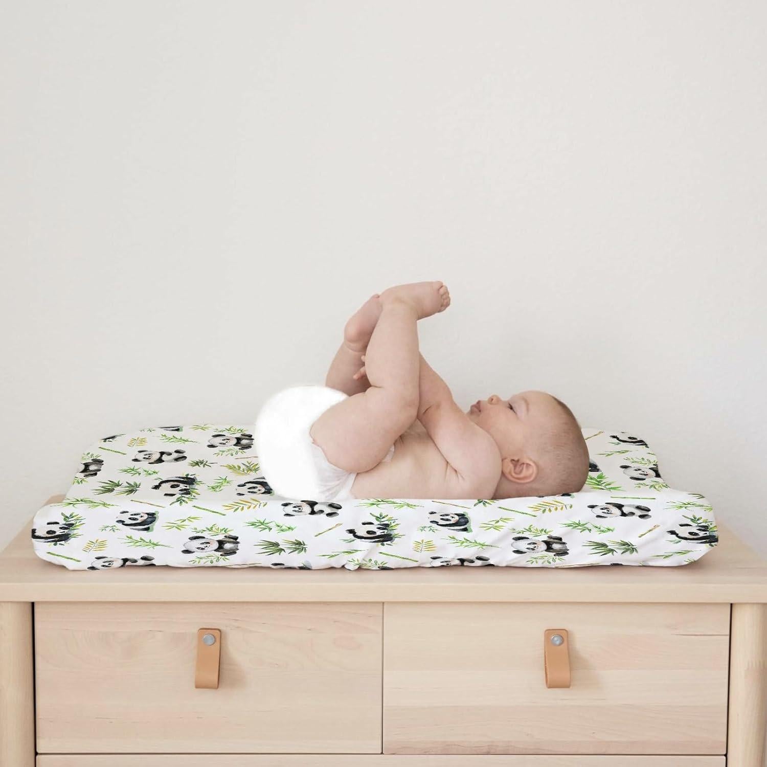 Funda de Cambiador de Bebé Panda Acuarela 81.28x40.64cm