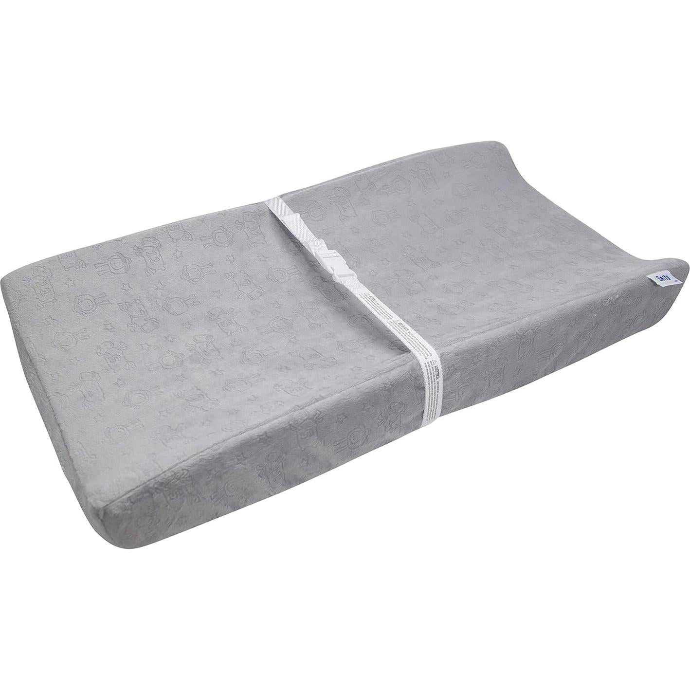Cambiador Contorneado Serta Perfect Sleeper Gris con Cubierta de Felpa