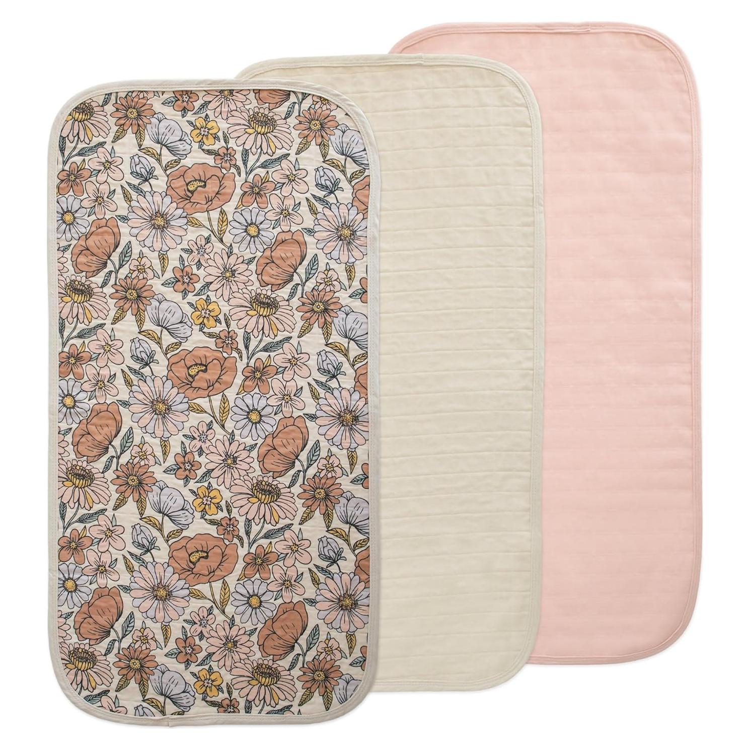 Protectores de Cambiador Mushie 100% Algodón Orgánico Set de 3