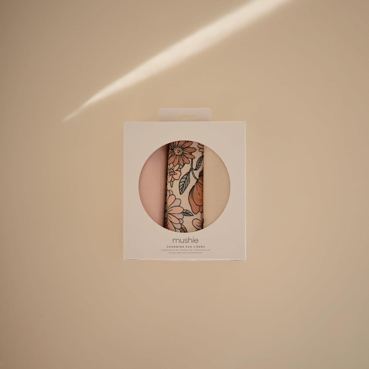 Protectores de Cambiador Mushie 100% Algodón Orgánico Set de 3