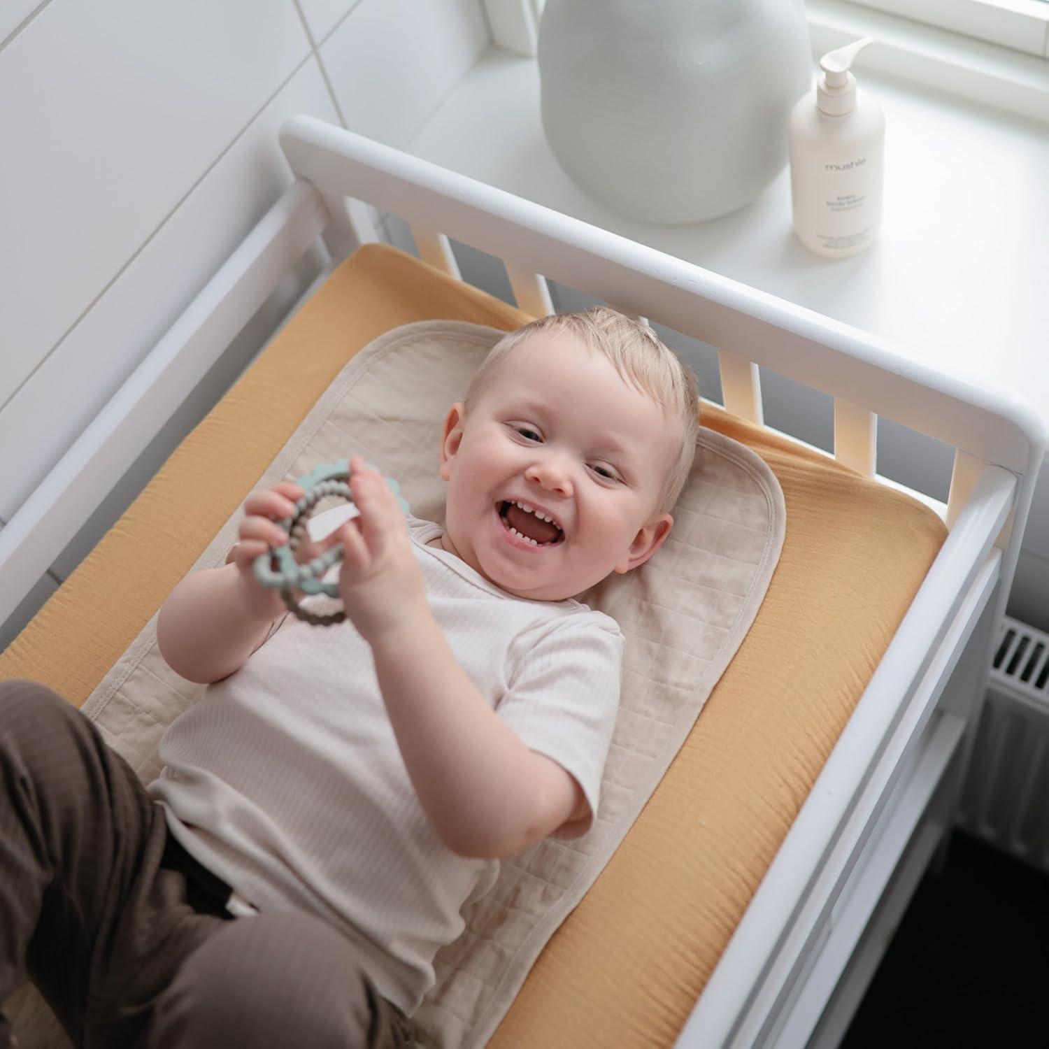 Protectores de Cambiador Mushie 100% Algodón Orgánico Set de 3