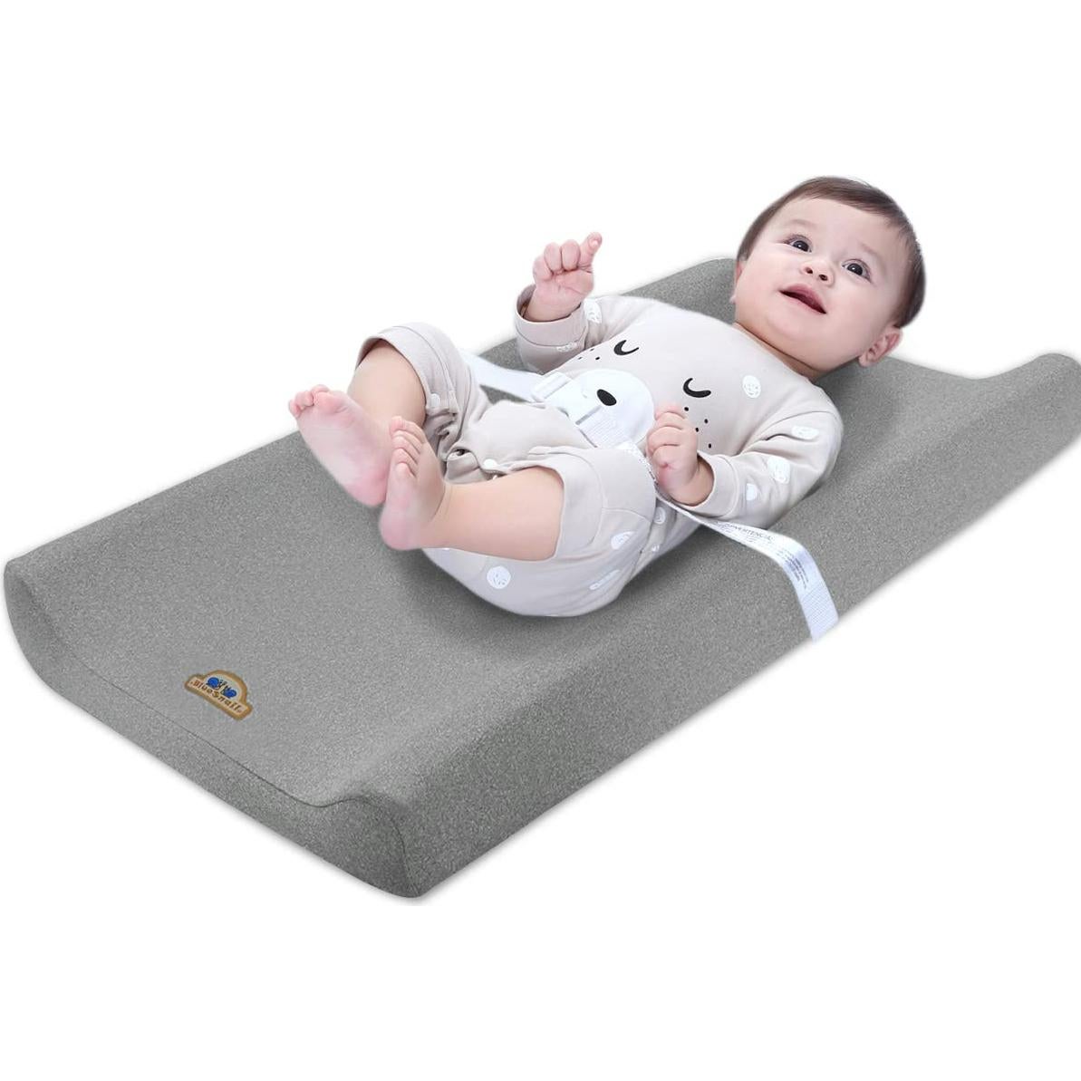 Funda de Cambiador Elástica BlueSnail Gris Melange 2pk