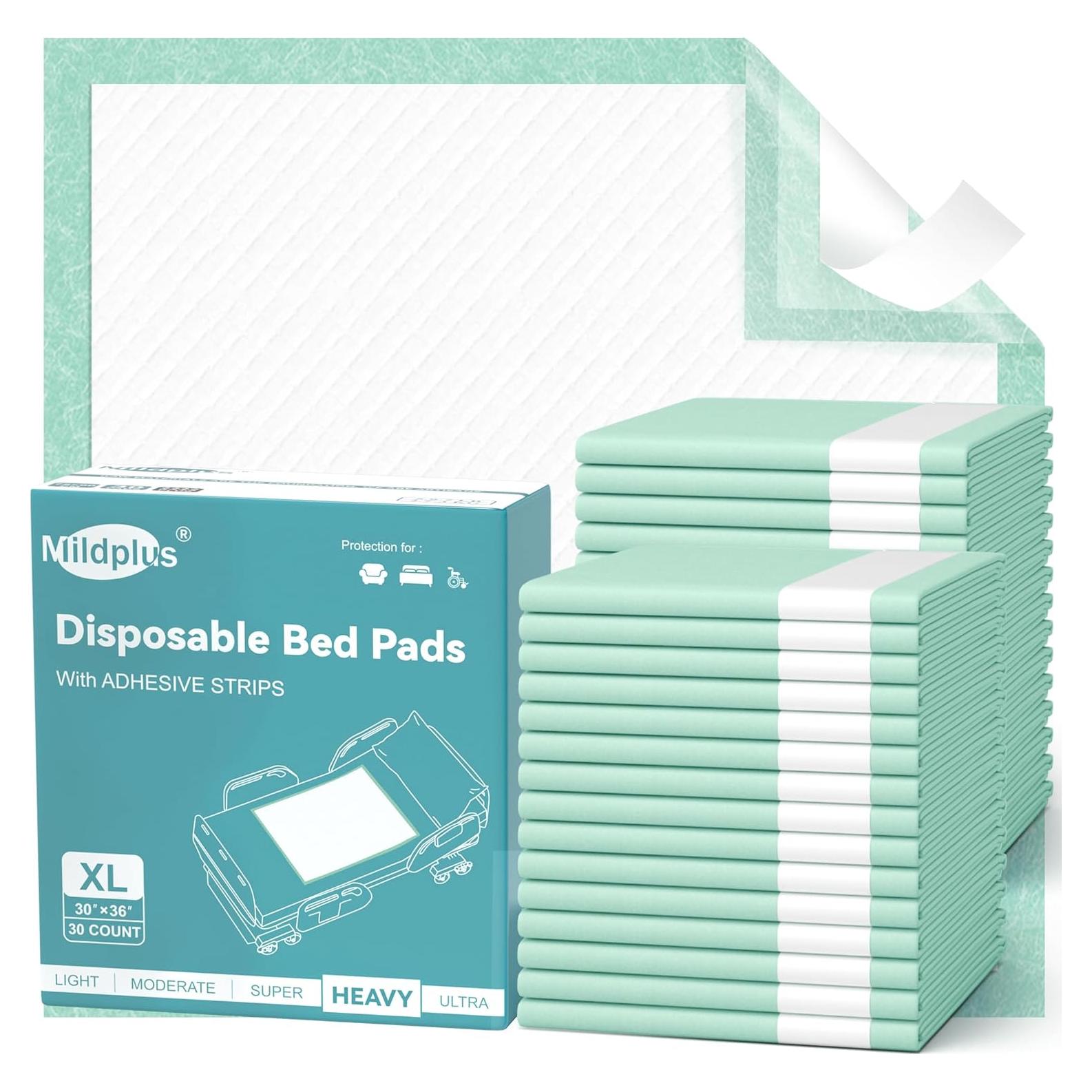 Almohadillas desechables MILDPLUS 76x91cm con adhesivo - 30 unidades