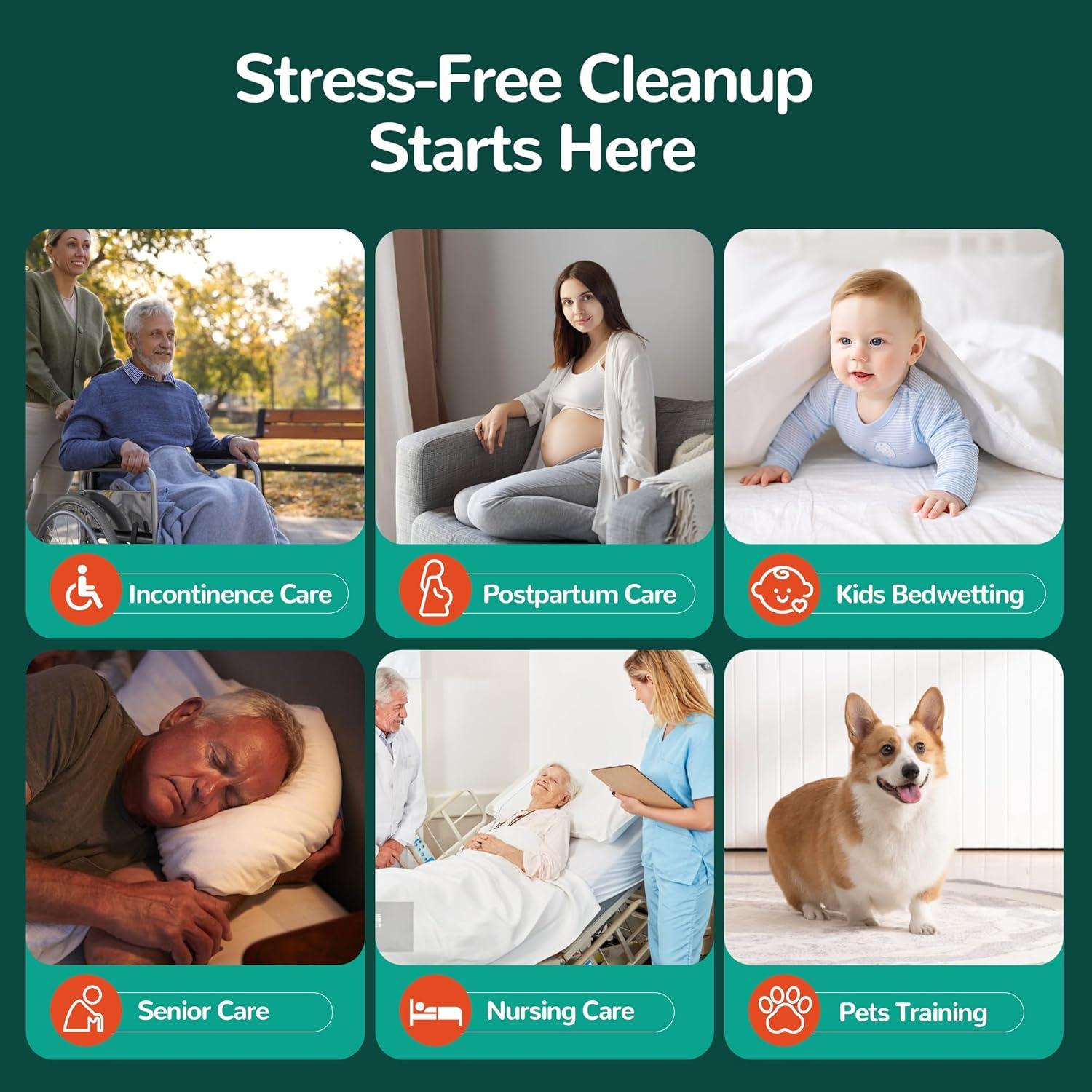 Almohadillas desechables MILDPLUS 76x91cm con adhesivo - 30 unidades