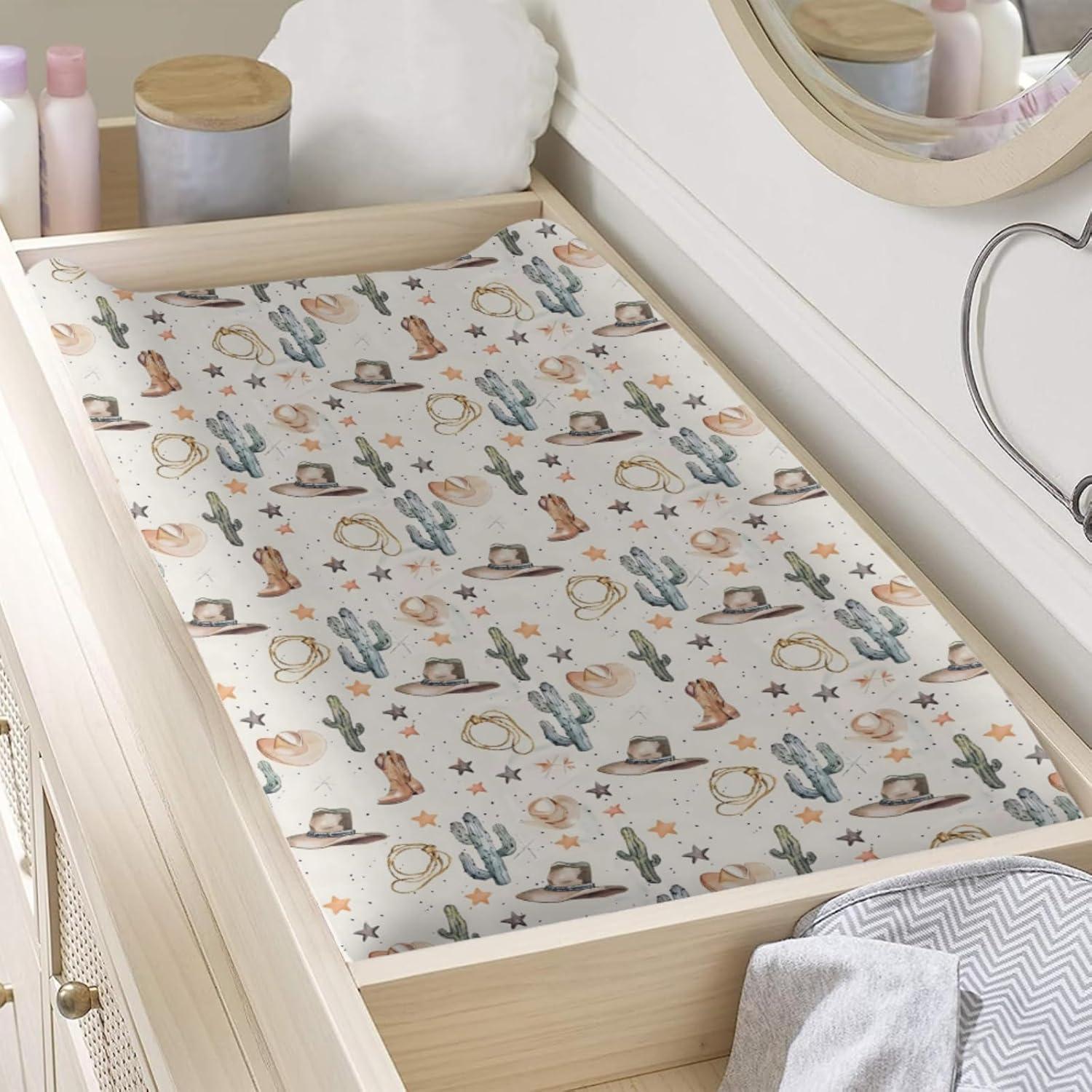 Funda de Cambiador de Bebé Kuphi con Estampado Oeste 81x41 cm