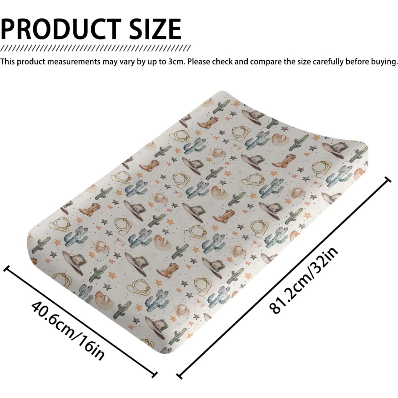 Funda de Cambiador de Bebé Kuphi con Estampado Oeste 81x41 cm