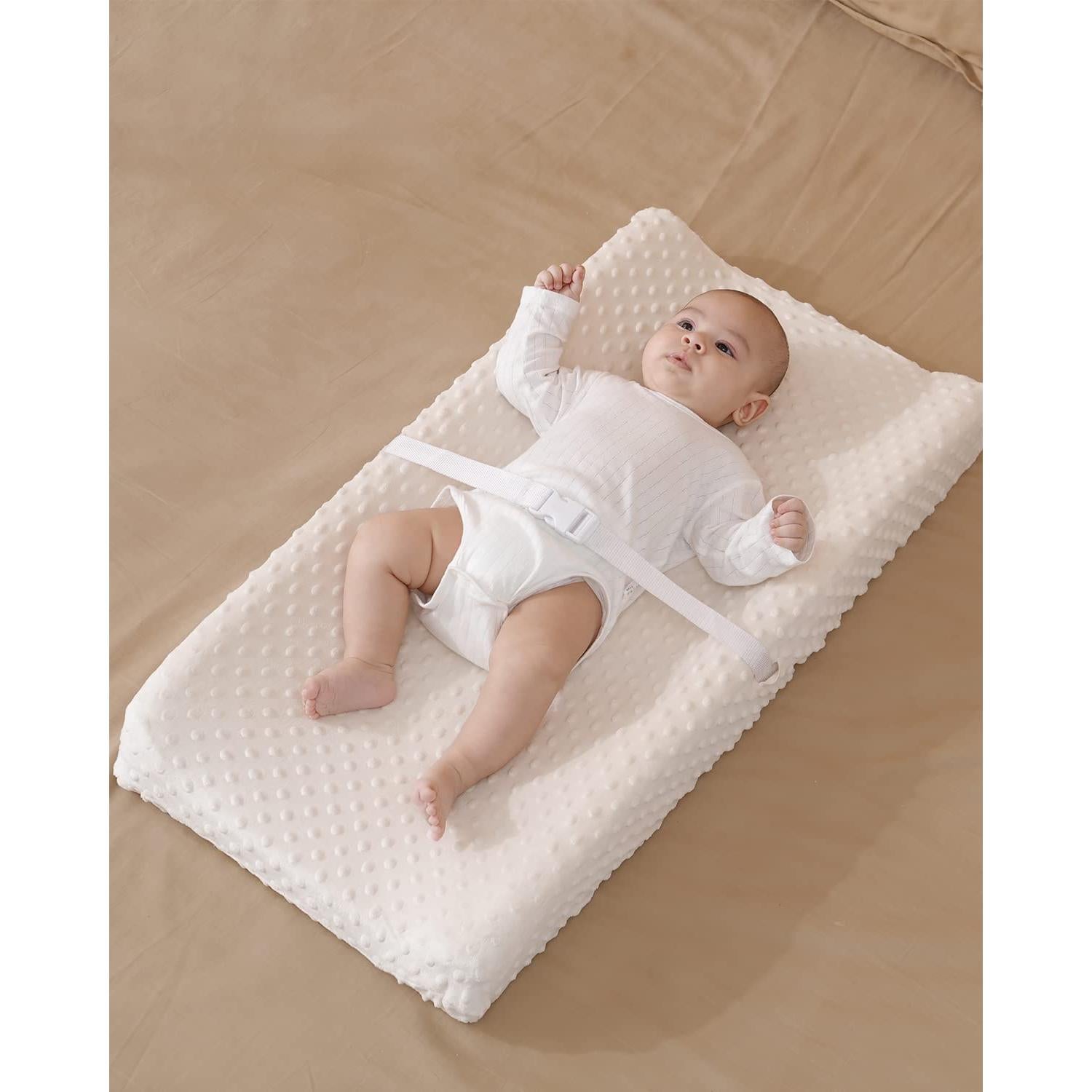 Funda de Cambiador Sólida Beige Minky 81x41 cm Lavable