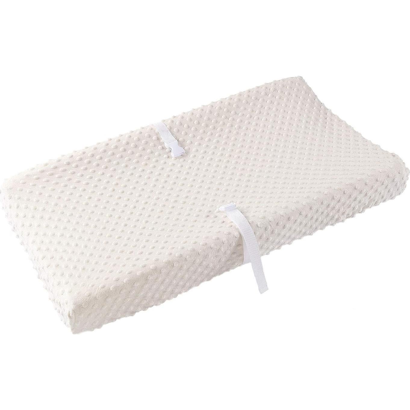 Funda de Cambiador Sólida Beige Minky 81x41 cm Lavable