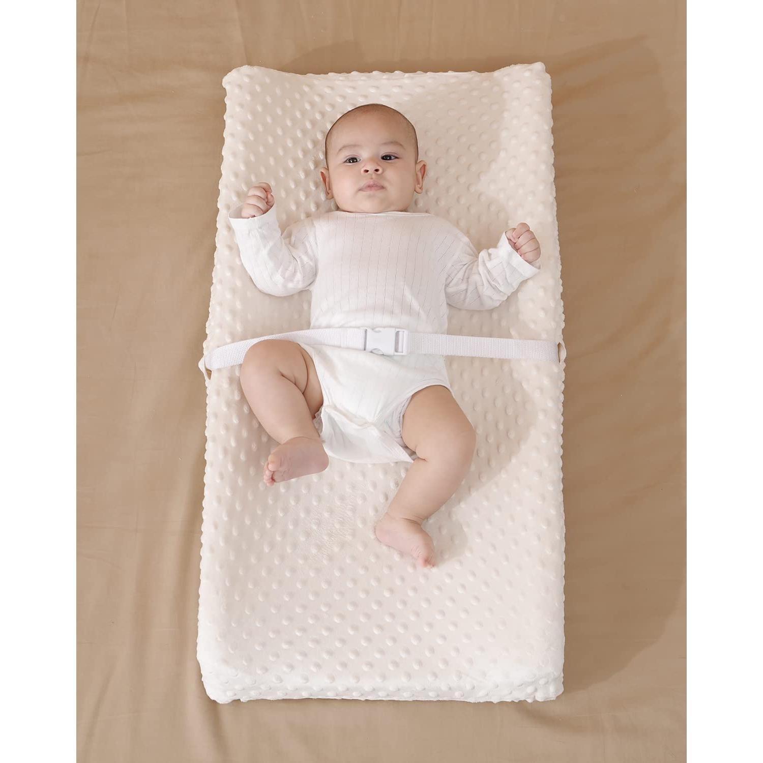 Funda de Cambiador Sólida Beige Minky 81x41 cm Lavable