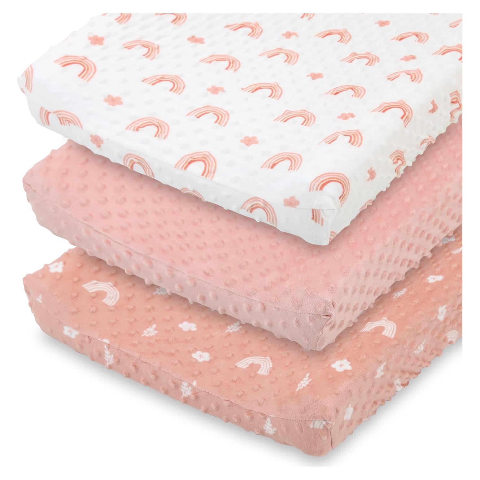 Juego de Fundas de Almohadilla para Cambiar The Peanutshell Rosa Minky