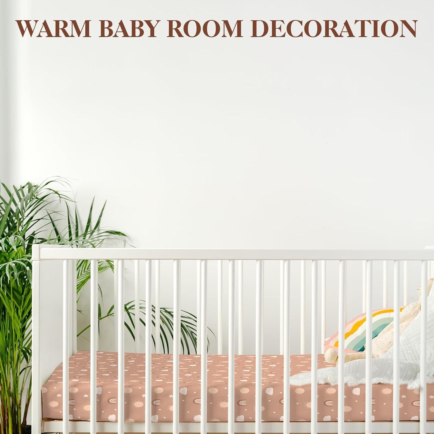 4 Fundas de Cambiador Arcoíris Boho 81 x 43 cm Suaves