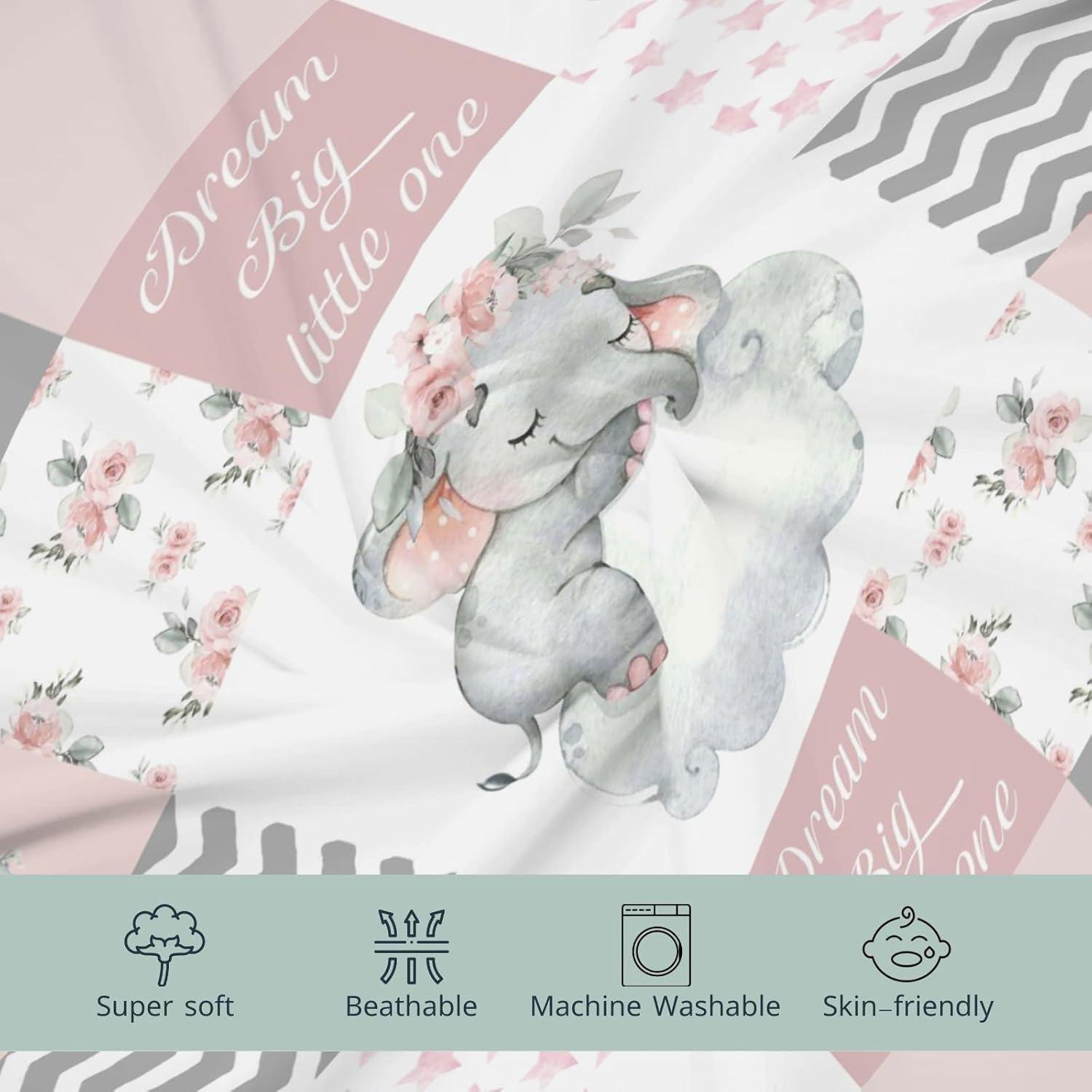 Funda de Cambiador Floral Elefante Rosa HawSkgFub 81x40 cm