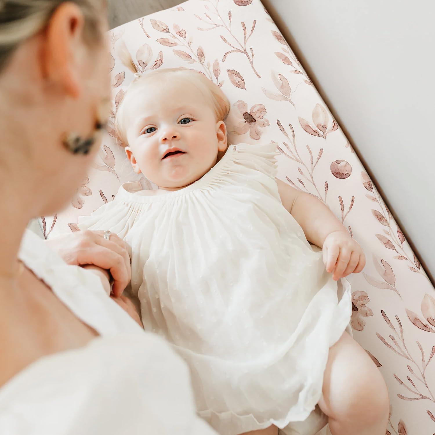 Funda de Cambiador GRSSDER Jersey Ultra Suave Rosa Blush - Set 2 Piezas