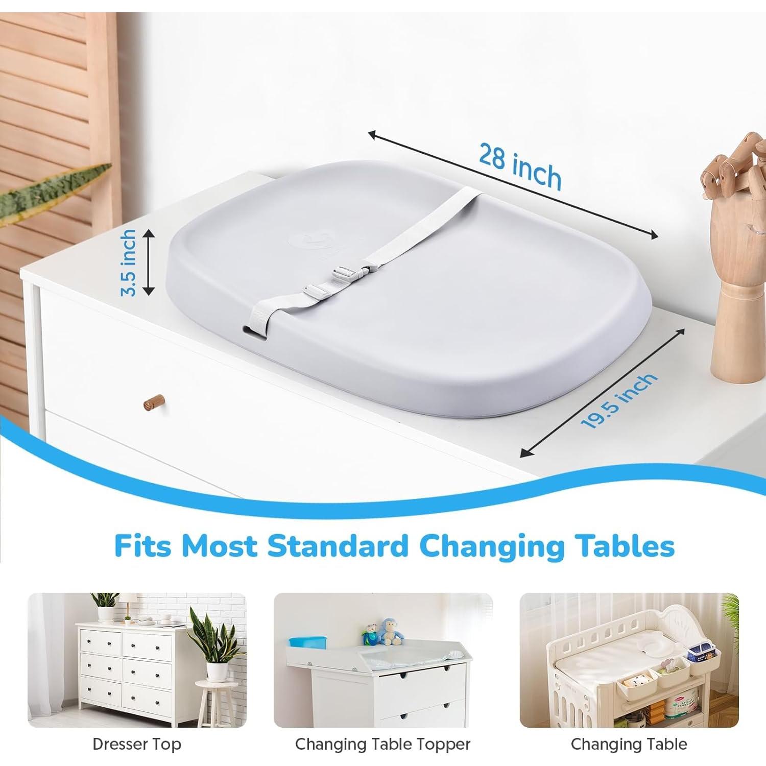 Almohadilla para Cambiar Bebés Bellababy Gris Impermeable 70x48 cm