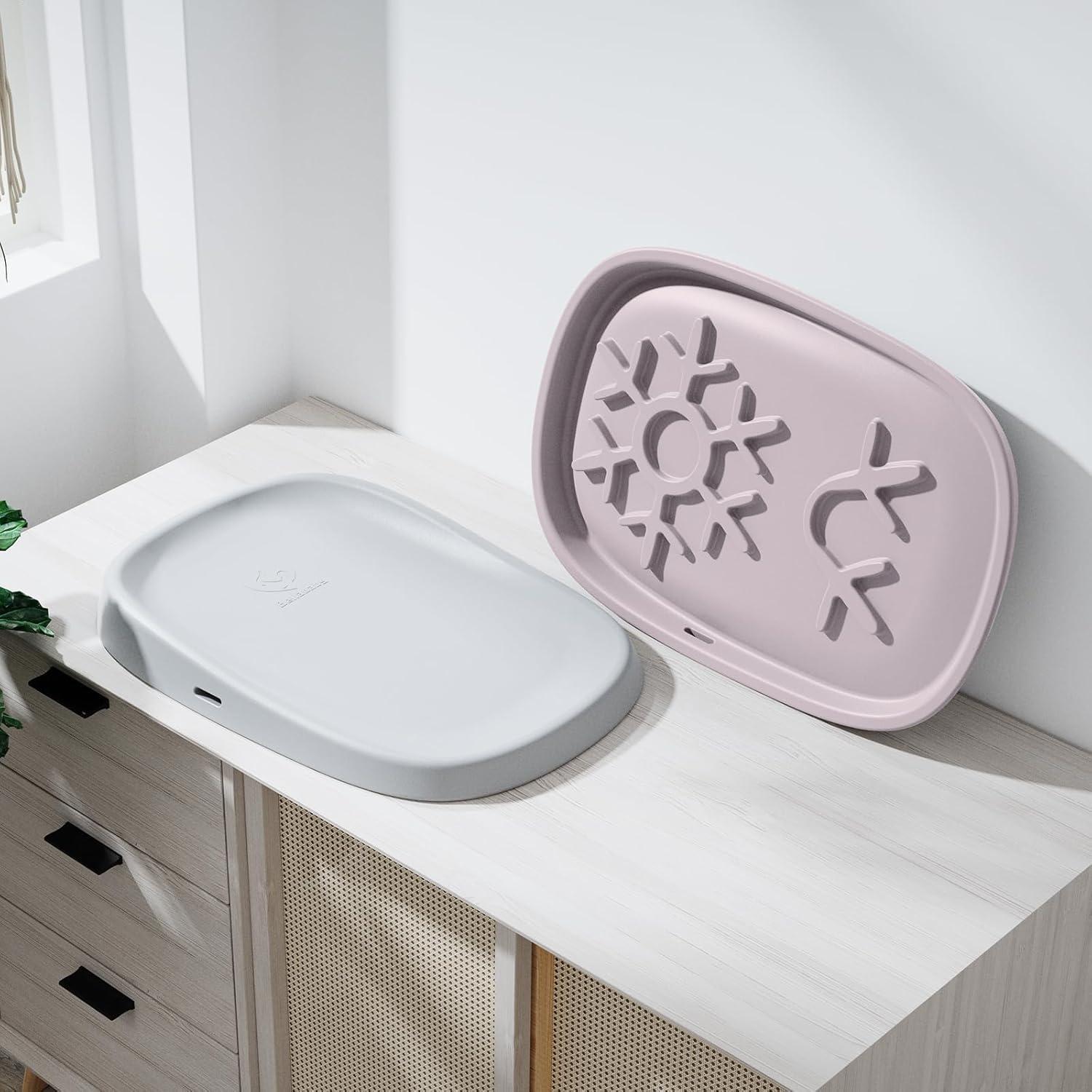 Almohadilla para Cambiar Bebés Bellababy Gris Impermeable 70x48 cm