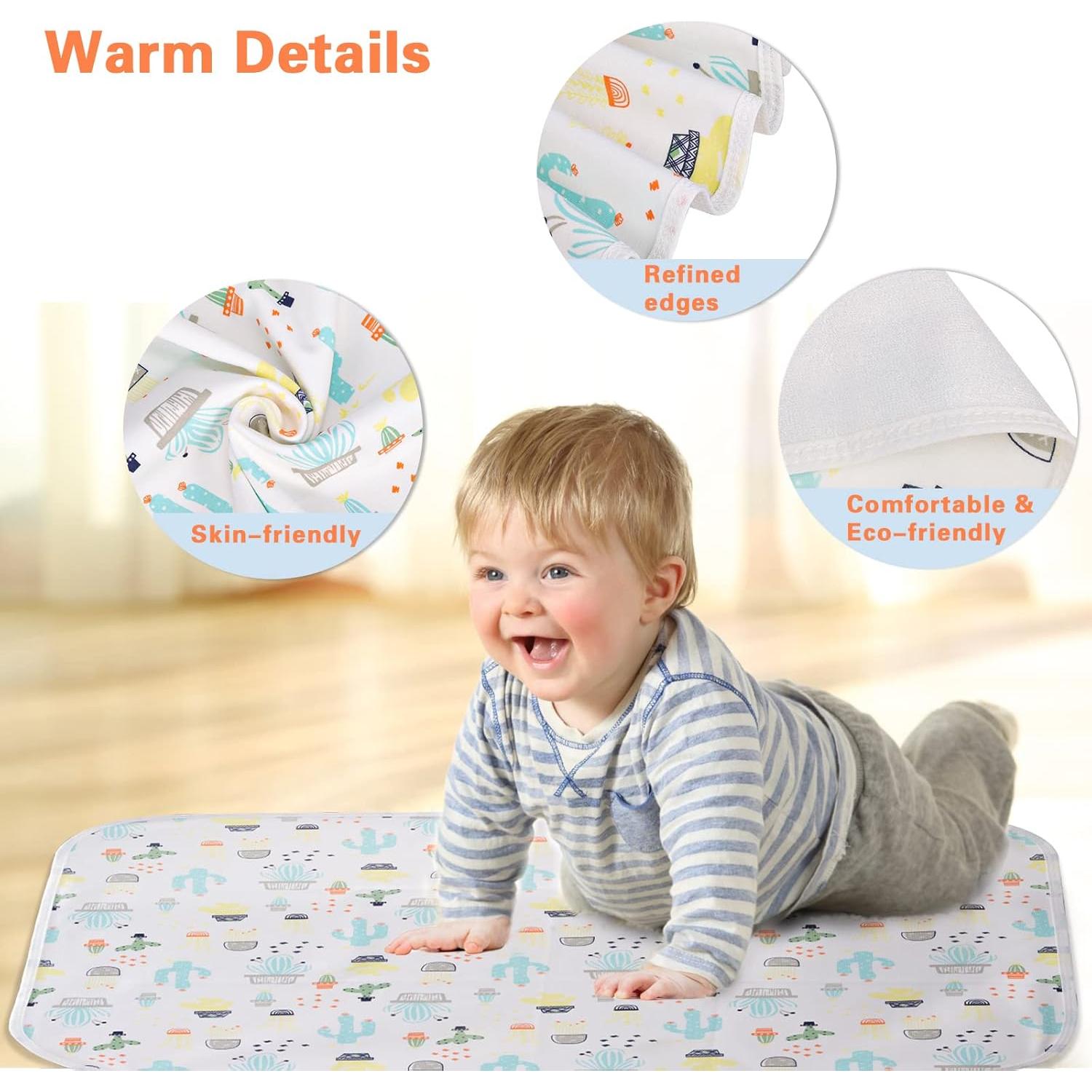 Almohadilla Cambiadora Impermeable 3 Piezas 70x96 cm