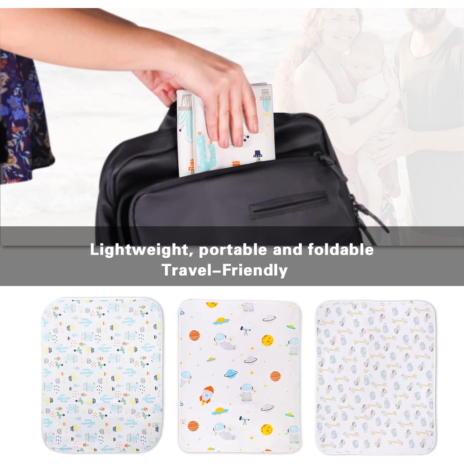 Almohadilla Cambiadora Impermeable 3 Piezas 70x96 cm