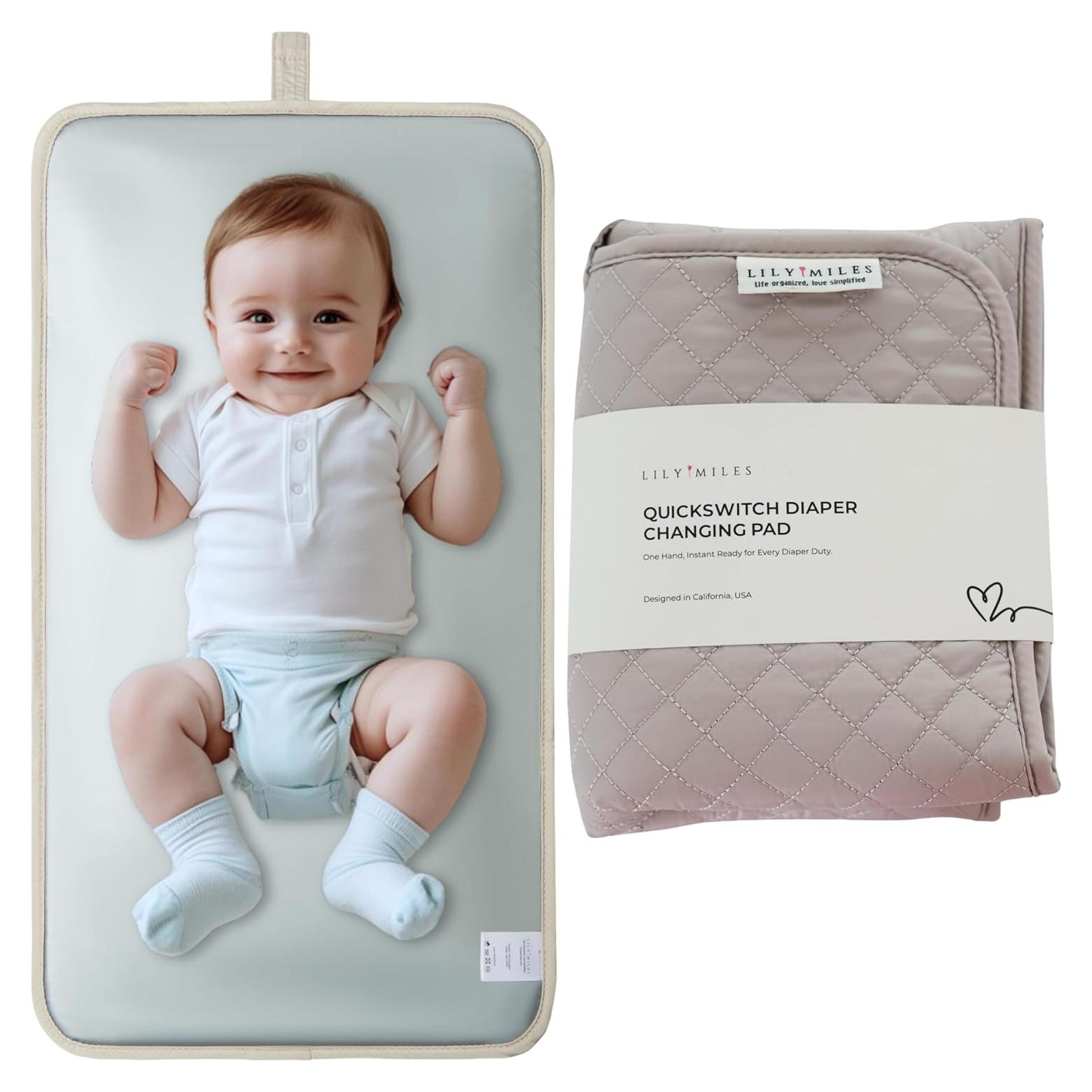 Alfombrilla de Cambio de Pañales Lily Miles Portátil Impermeable