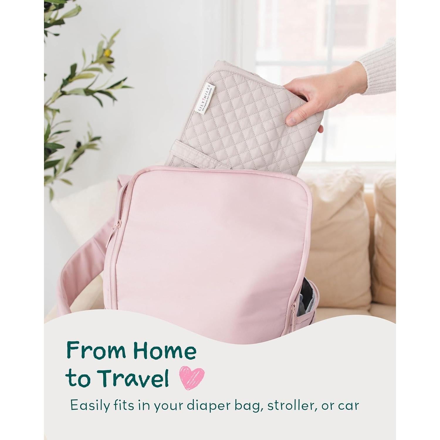 Alfombrilla de Cambio de Pañales Lily Miles Portátil Impermeable