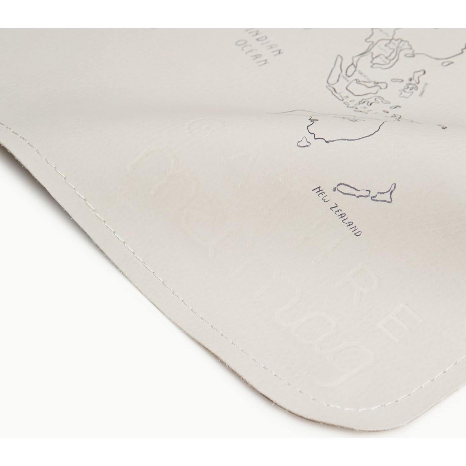 Gathre Mat de Cambio de Bebé Mapa del Mundo, Cuero Vegano 55.88x35.56cm