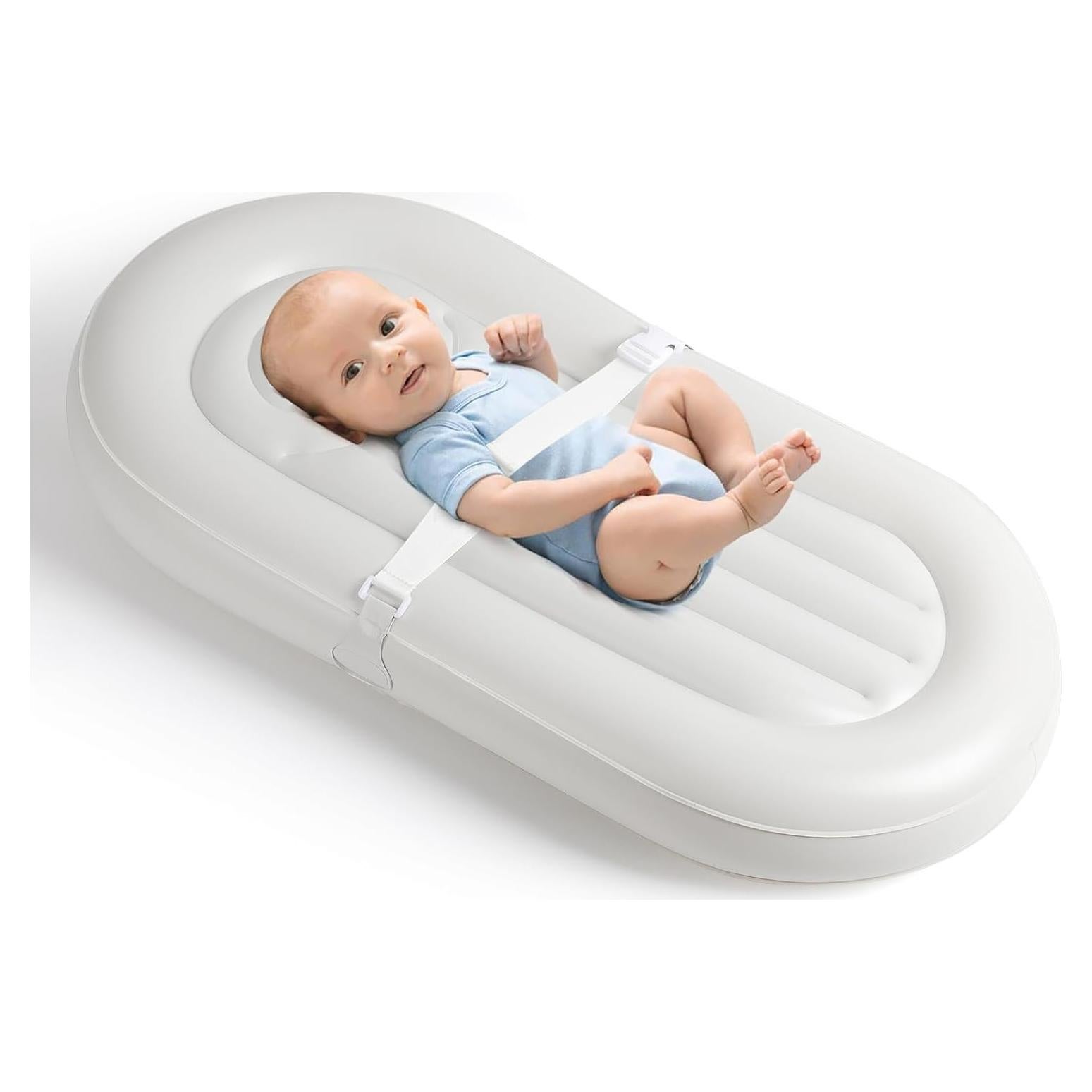 Almohadilla Inflable para Cambiar Bebés Nicemer, Gris Claro, 0.41 kg