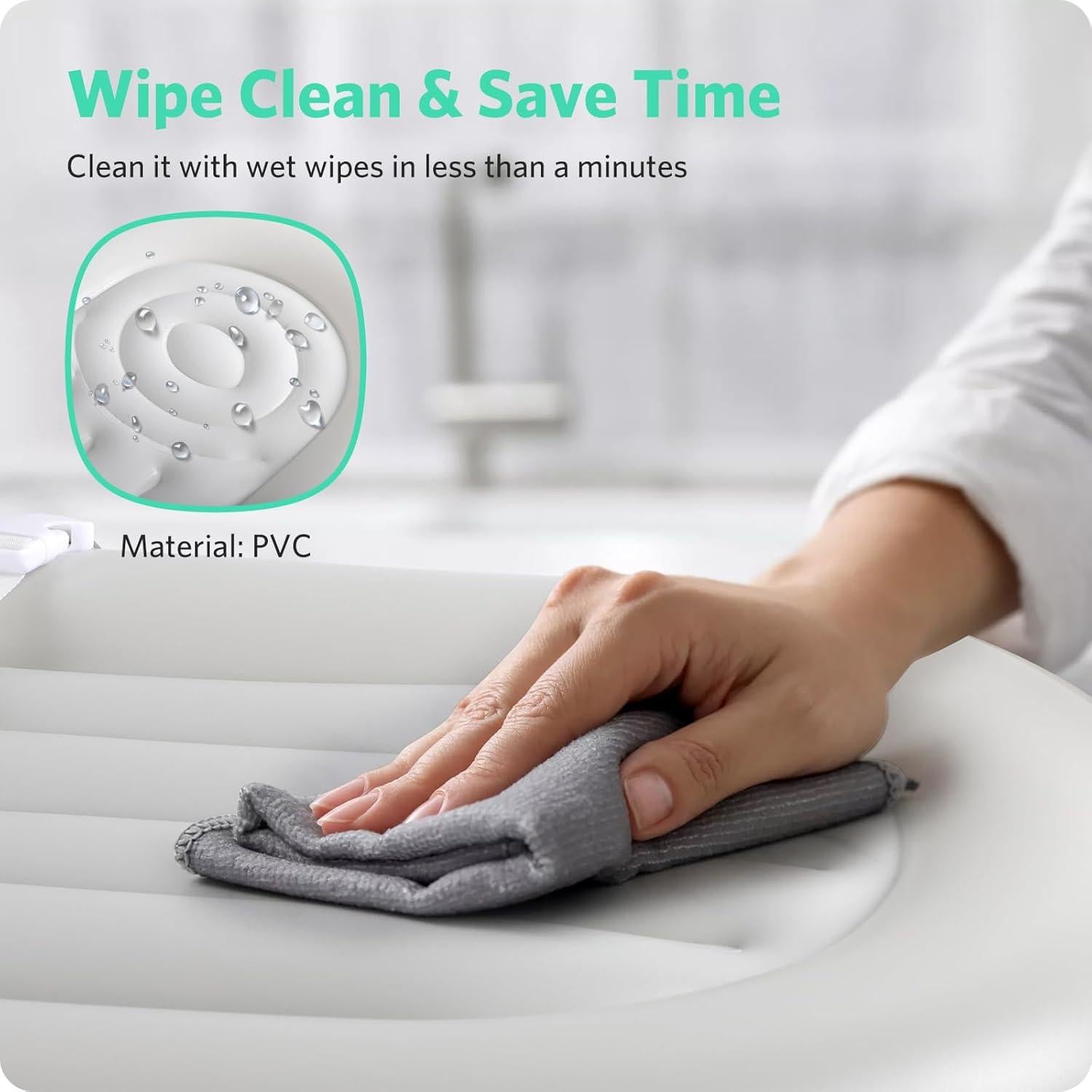 Almohadilla Inflable para Cambiar Bebés Nicemer, Gris Claro, 0.41 kg