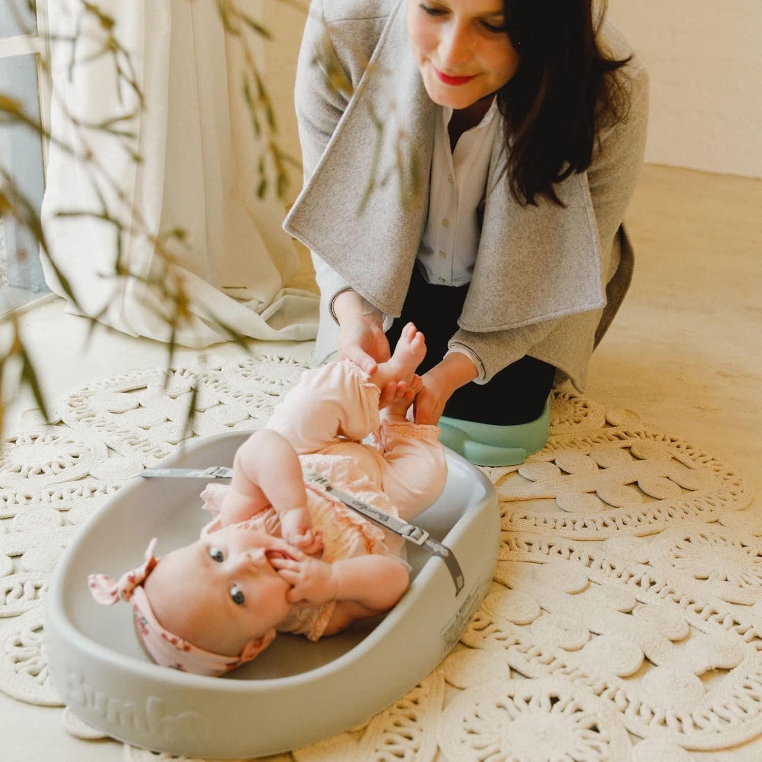 Almohadilla para Cambiar Bebés Bumbo Gris Frío Portátil 1 Paquete