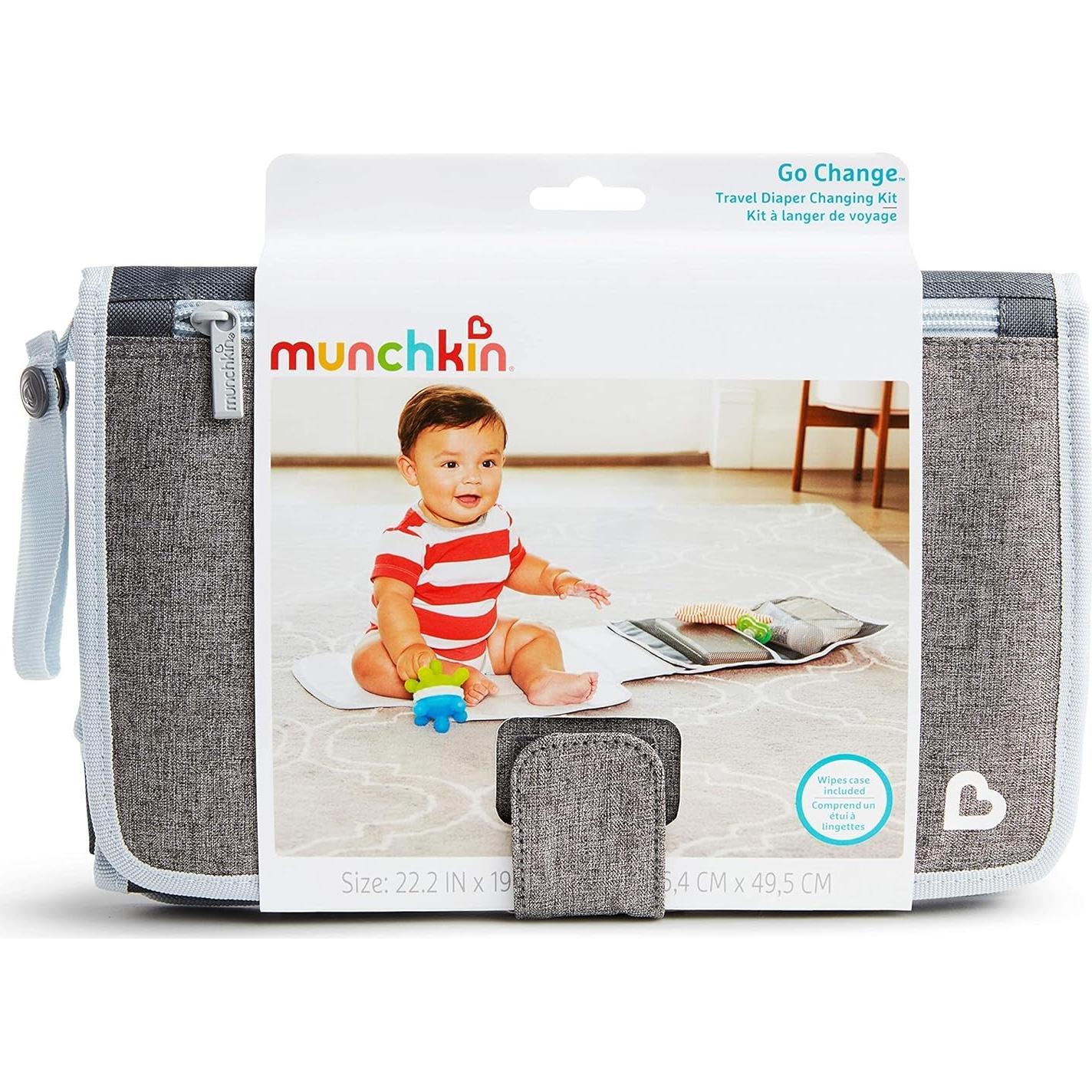 Kit de Cambio de Pañales Portátil Munchkin Gris con Almohadilla