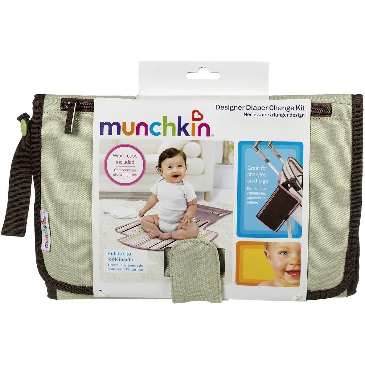 Kit de Cambio de Pañales Portátil Munchkin Gris con Almohadilla