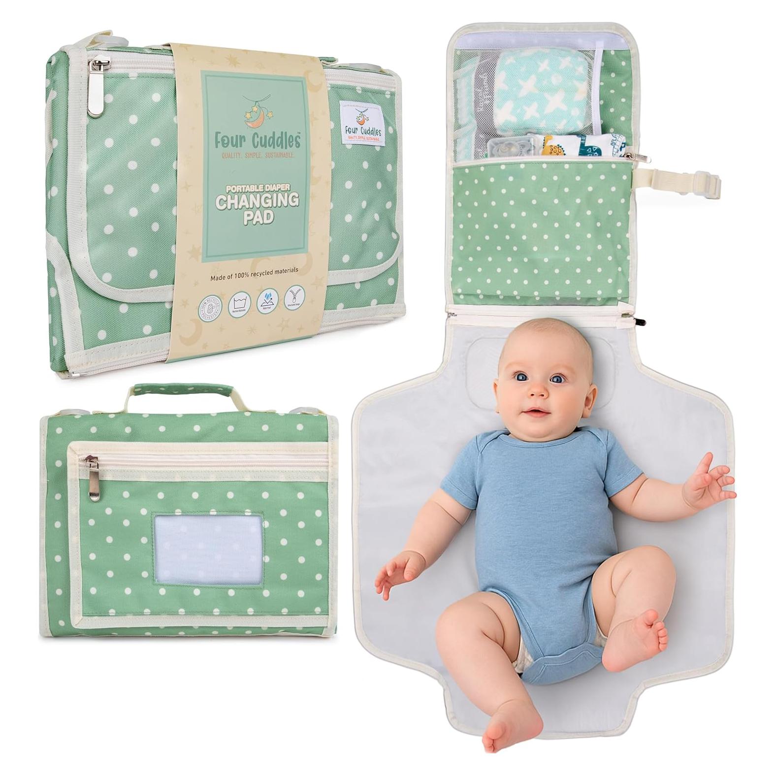 Almohadilla de Cambio de Pañales Portátil Four Cuddles Verde