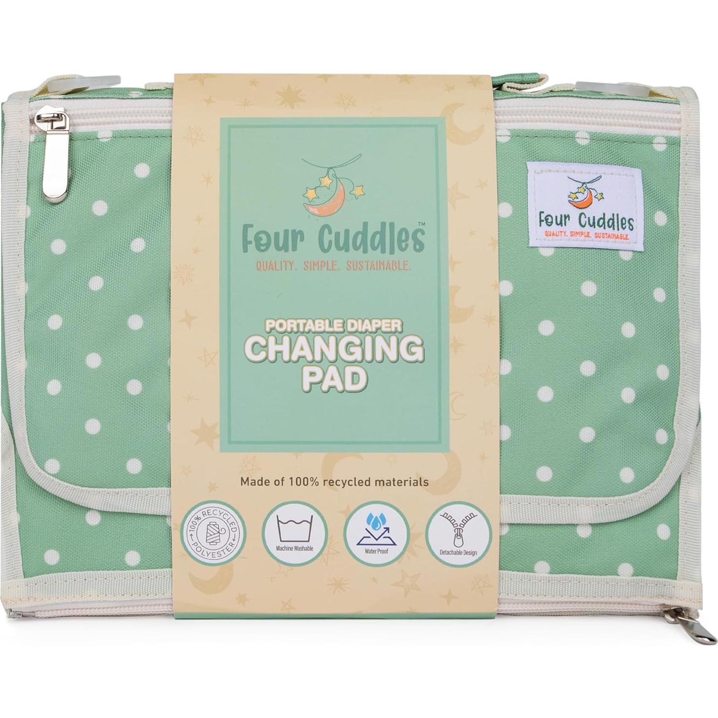 Almohadilla de Cambio de Pañales Portátil Four Cuddles Verde