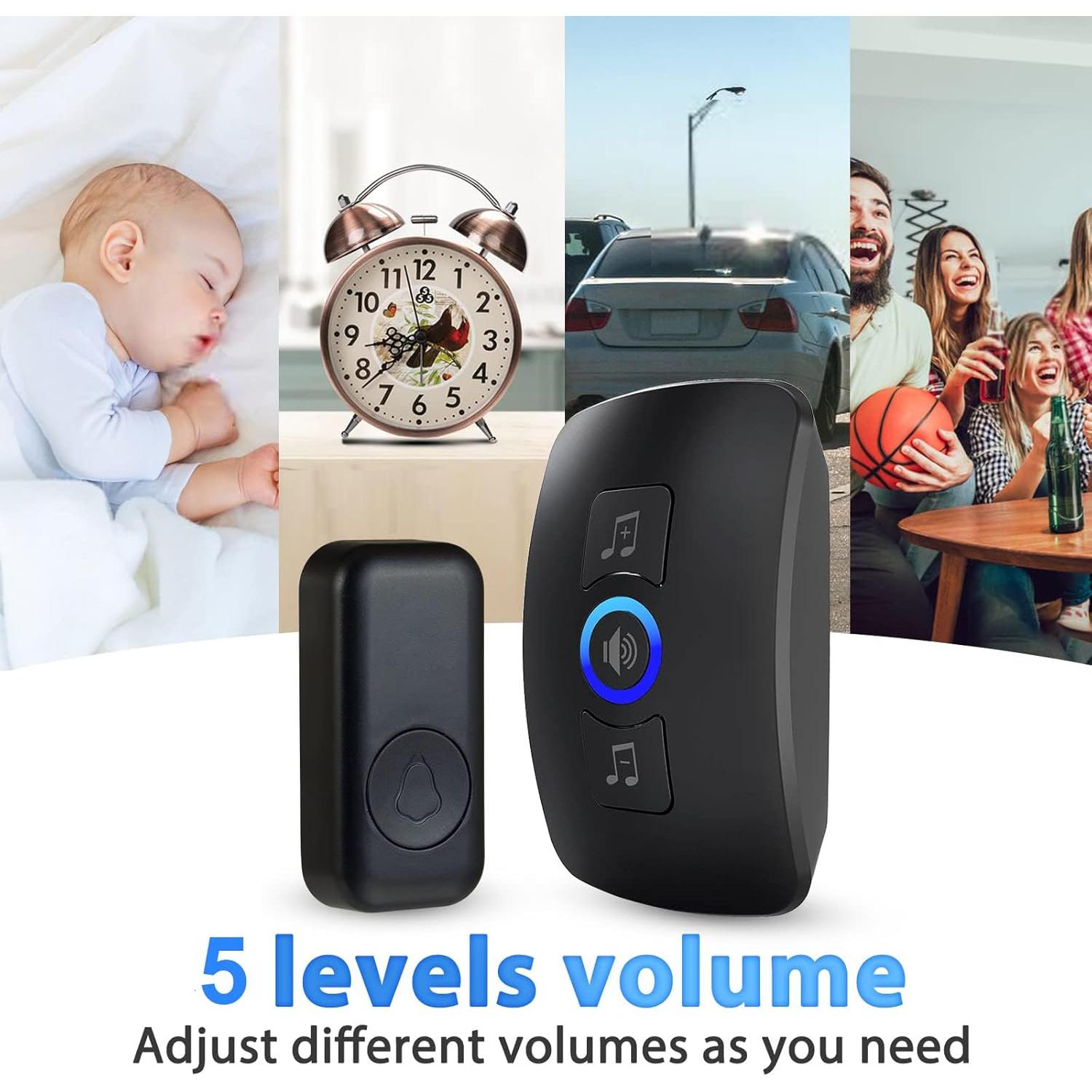 Timbre Inalámbrico KERUI 60 Timbres 5 Volúmenes IP55