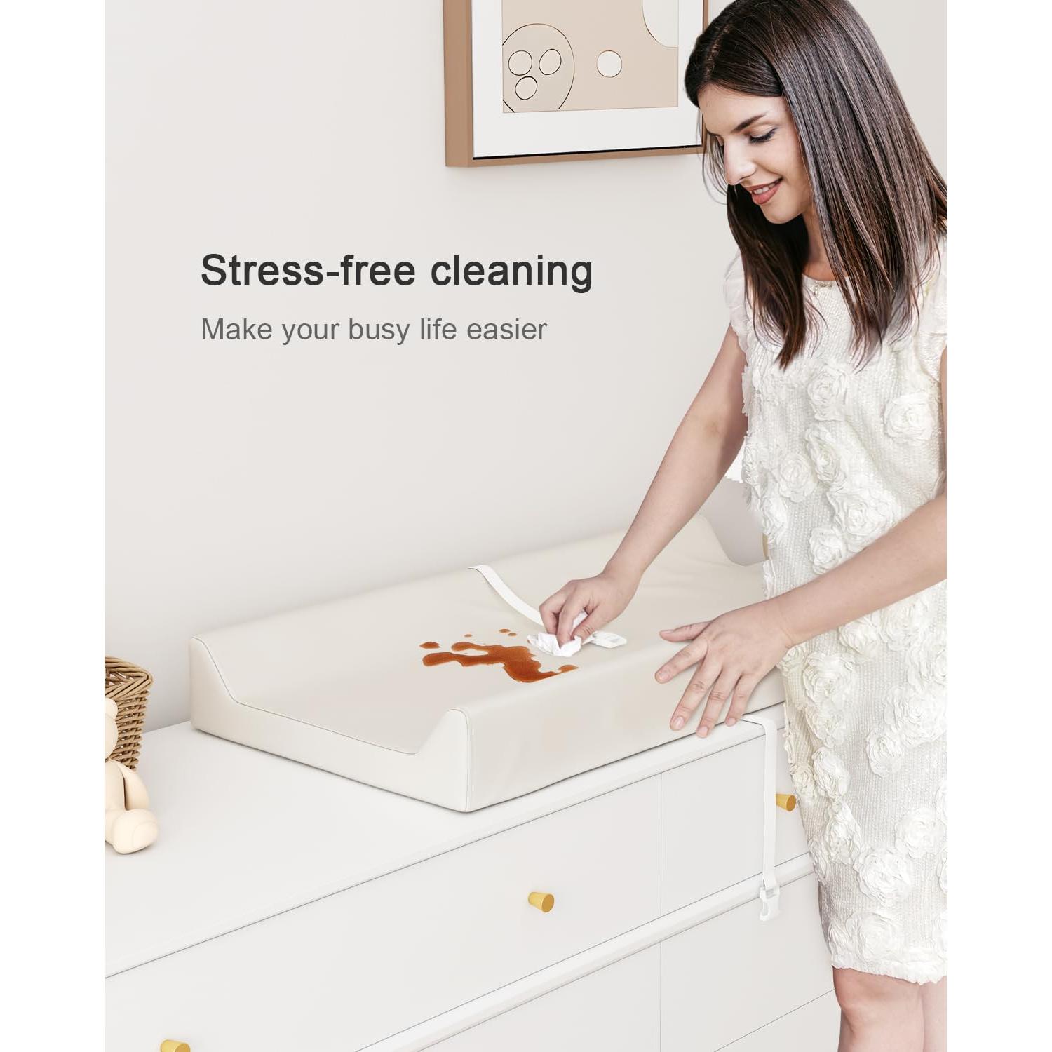 Almohadilla de Cambio de Pañales Premium U - Cuero Impermeable