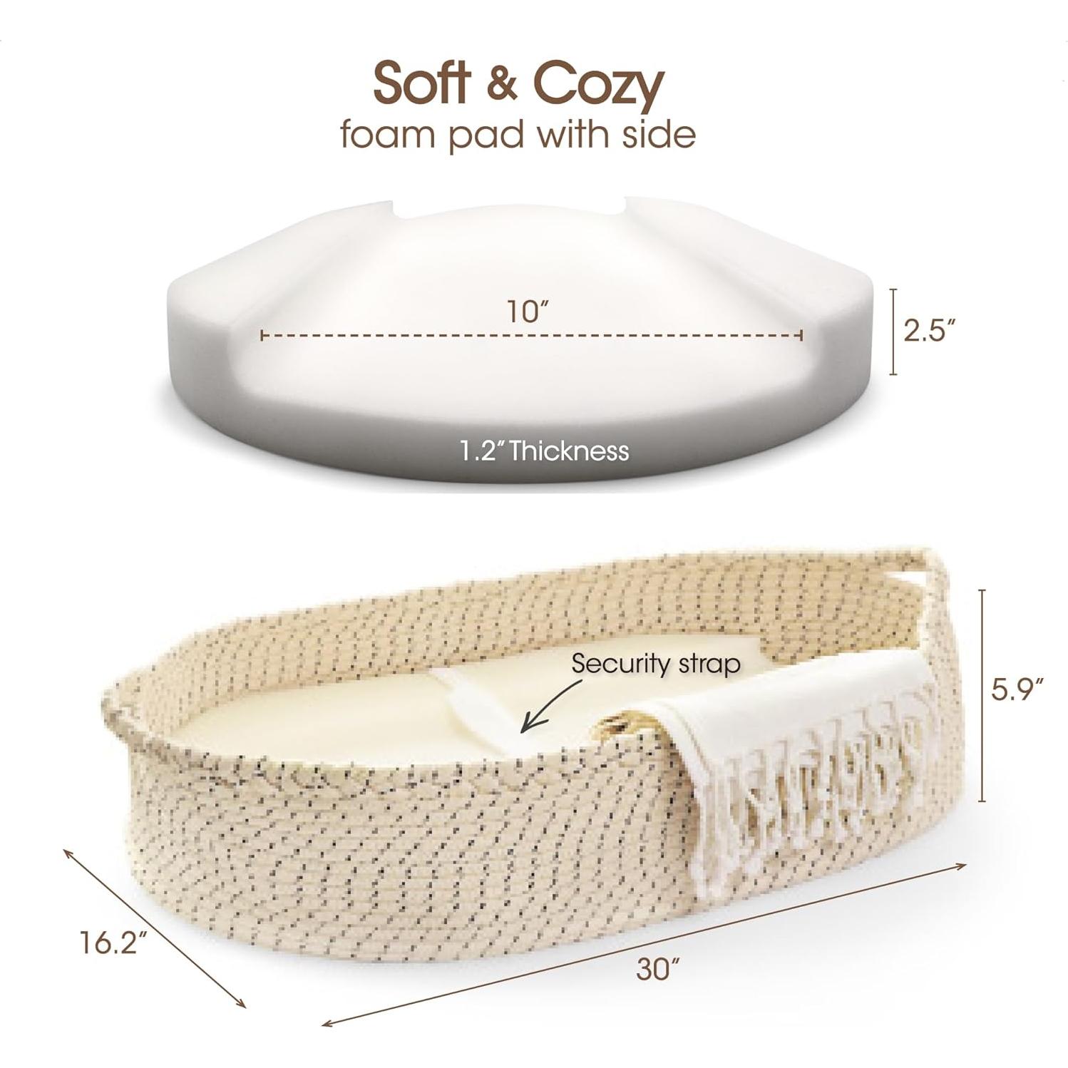 Cesta de Cambio para Bebé J&Joo - Funda Impermeable y Portátil