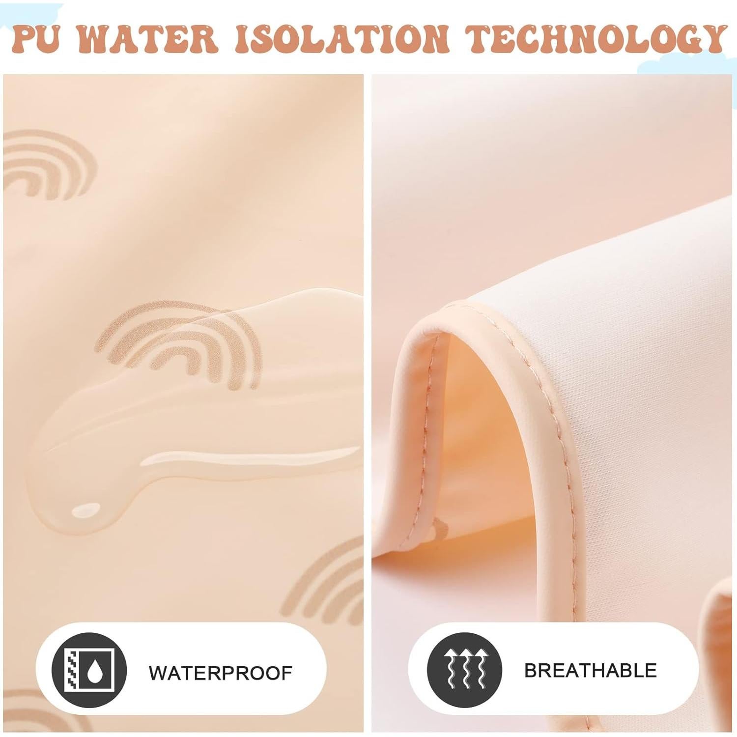 Almohadilla de Cambio de Bebé Geelin 4 Pcs 50x70 cm Impermeable