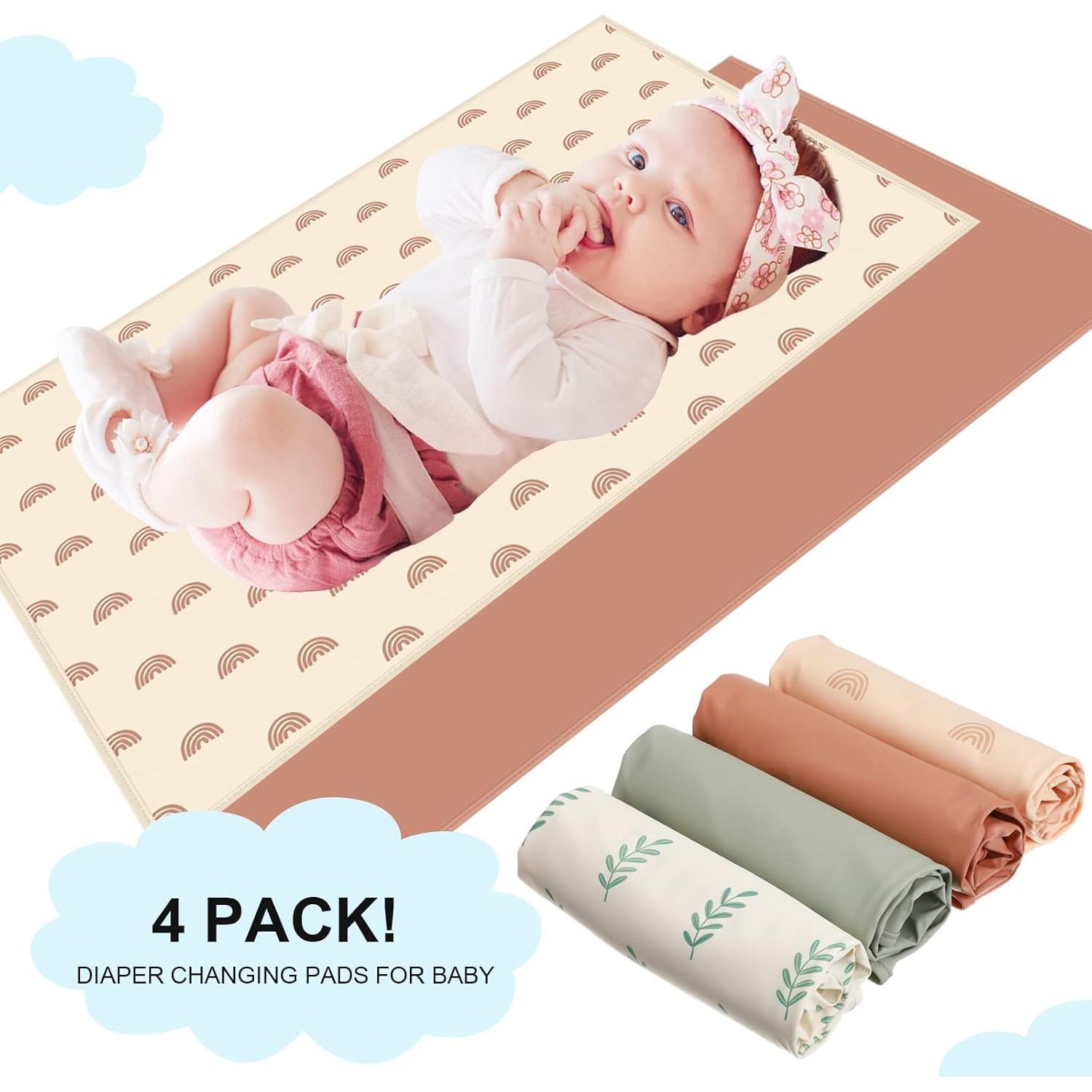 Almohadilla de Cambio de Bebé Geelin 4 Pcs 50x70 cm Impermeable