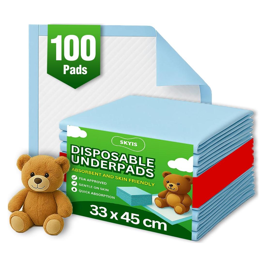 Almohadillas Desechables Skyis100 100 Unidades 45x33 cm