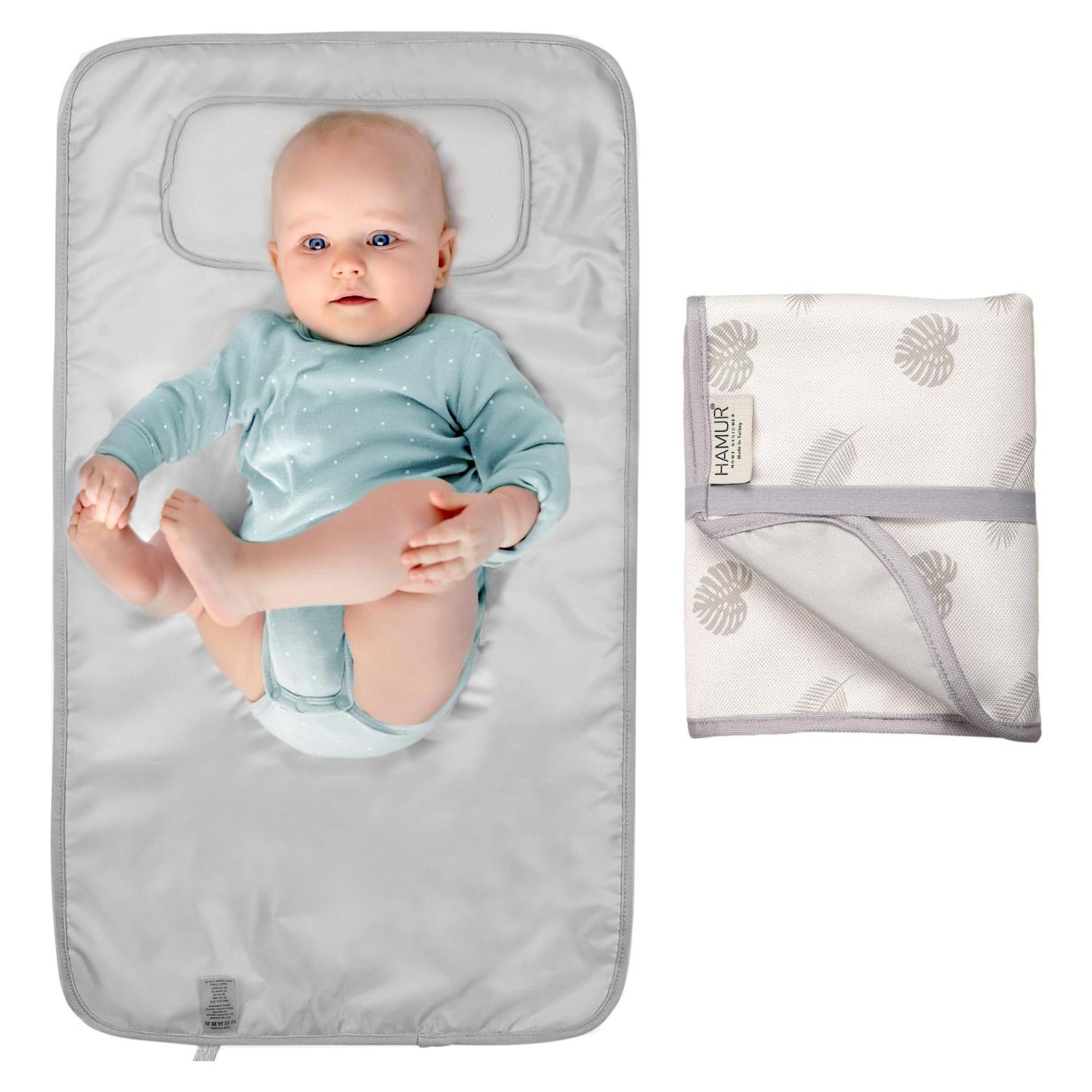 Almohadilla Portátil para Cambiar Bebés HAMUR HOME - Impermeable y Plegable 70x40 cm