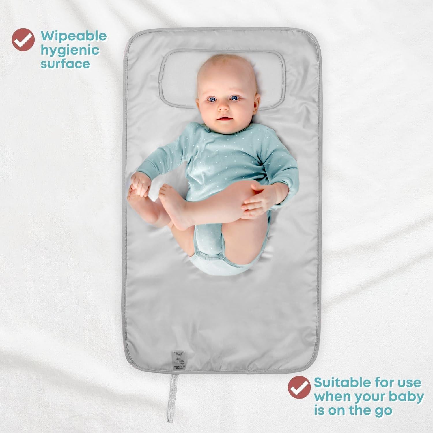 Almohadilla Portátil para Cambiar Bebés HAMUR HOME - Impermeable y Plegable 70x40 cm