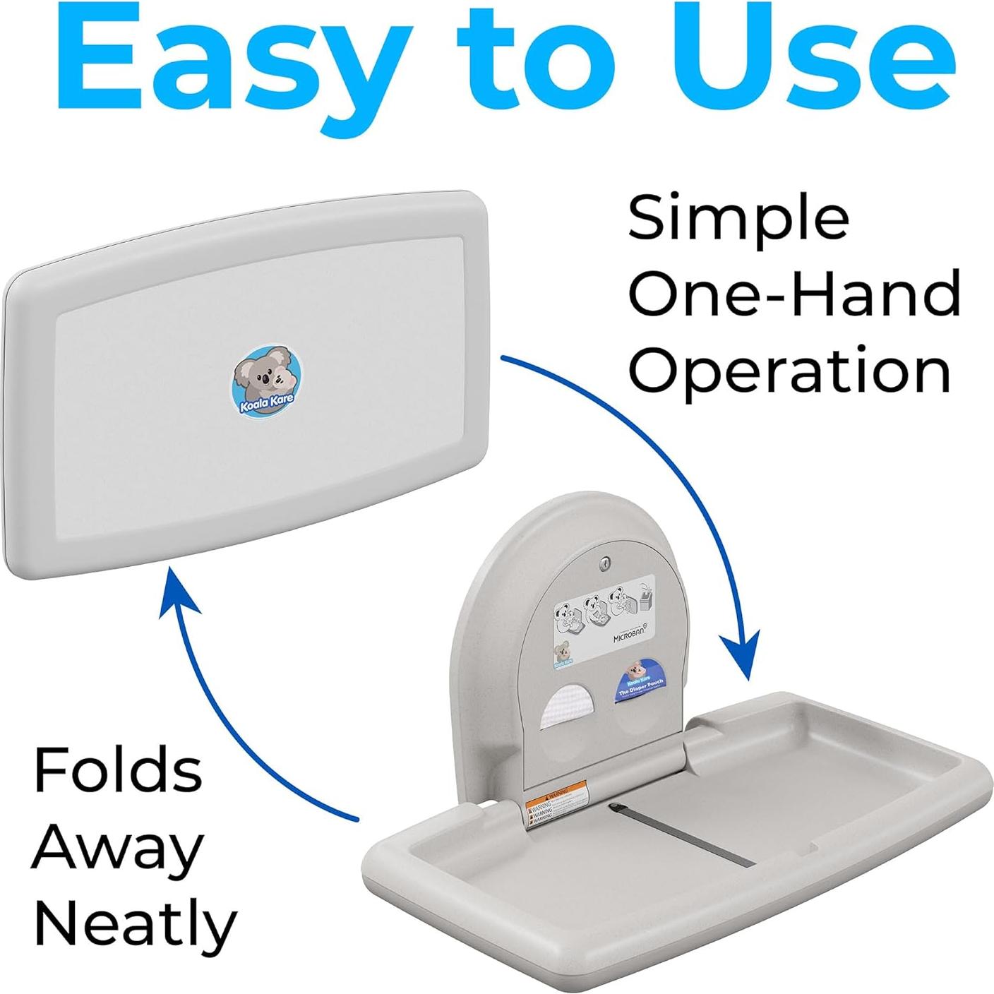 Estación de Cambio de Bebés Koala Kare KB300-05 Granito Blanco