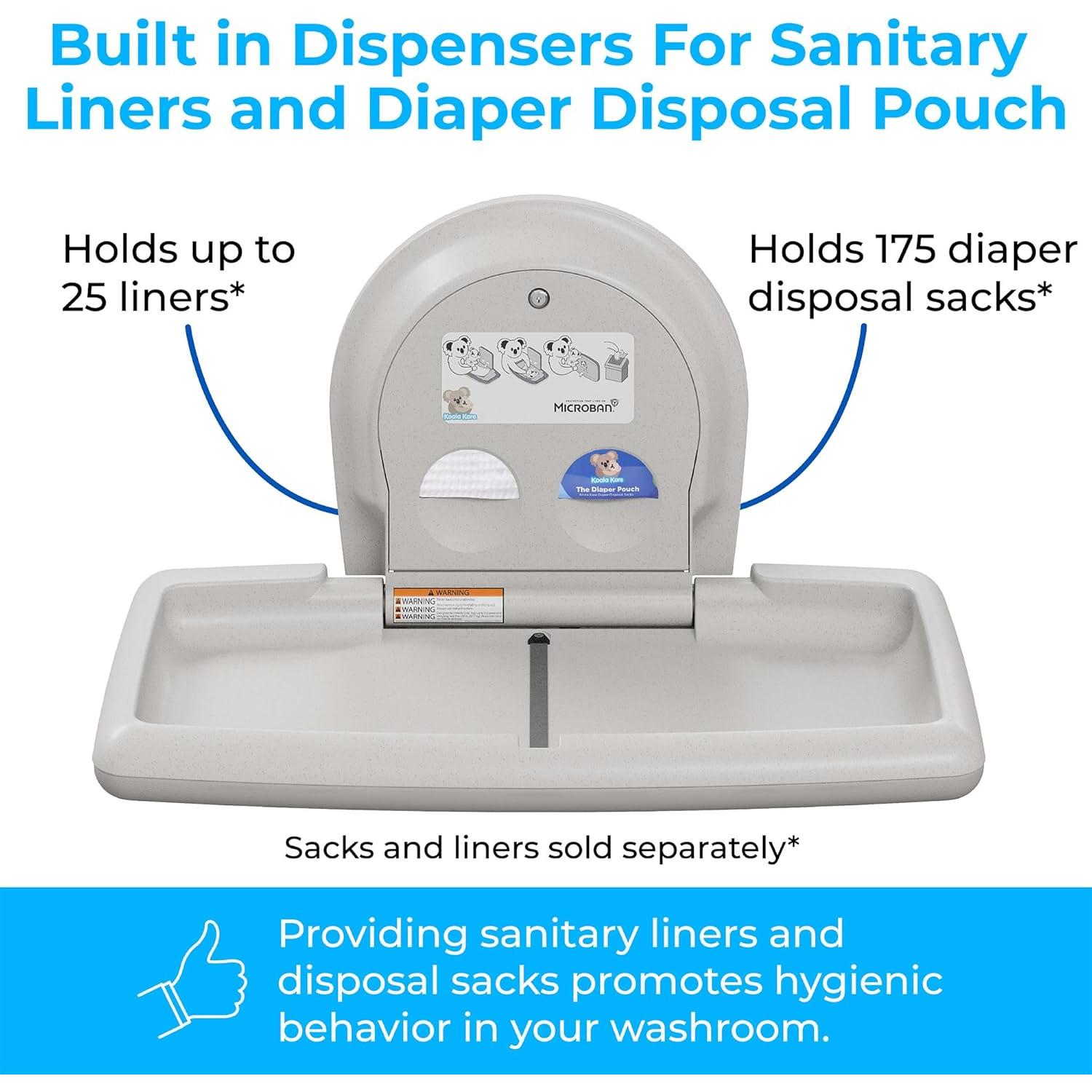 Estación de Cambio de Bebés Koala Kare KB300-05 Granito Blanco