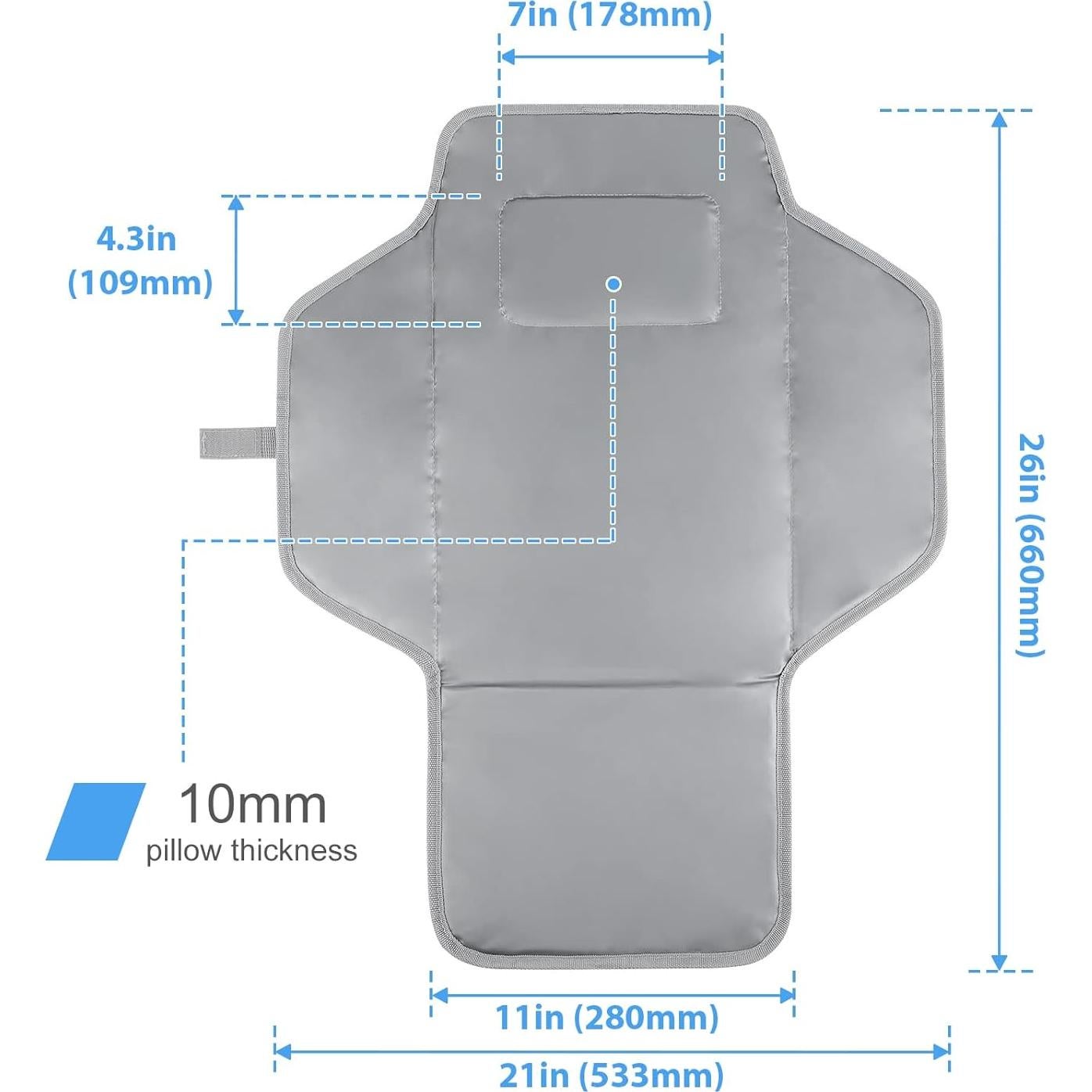 Alfombrilla de Cambio Portátil PEVA con Almohada - Elefante