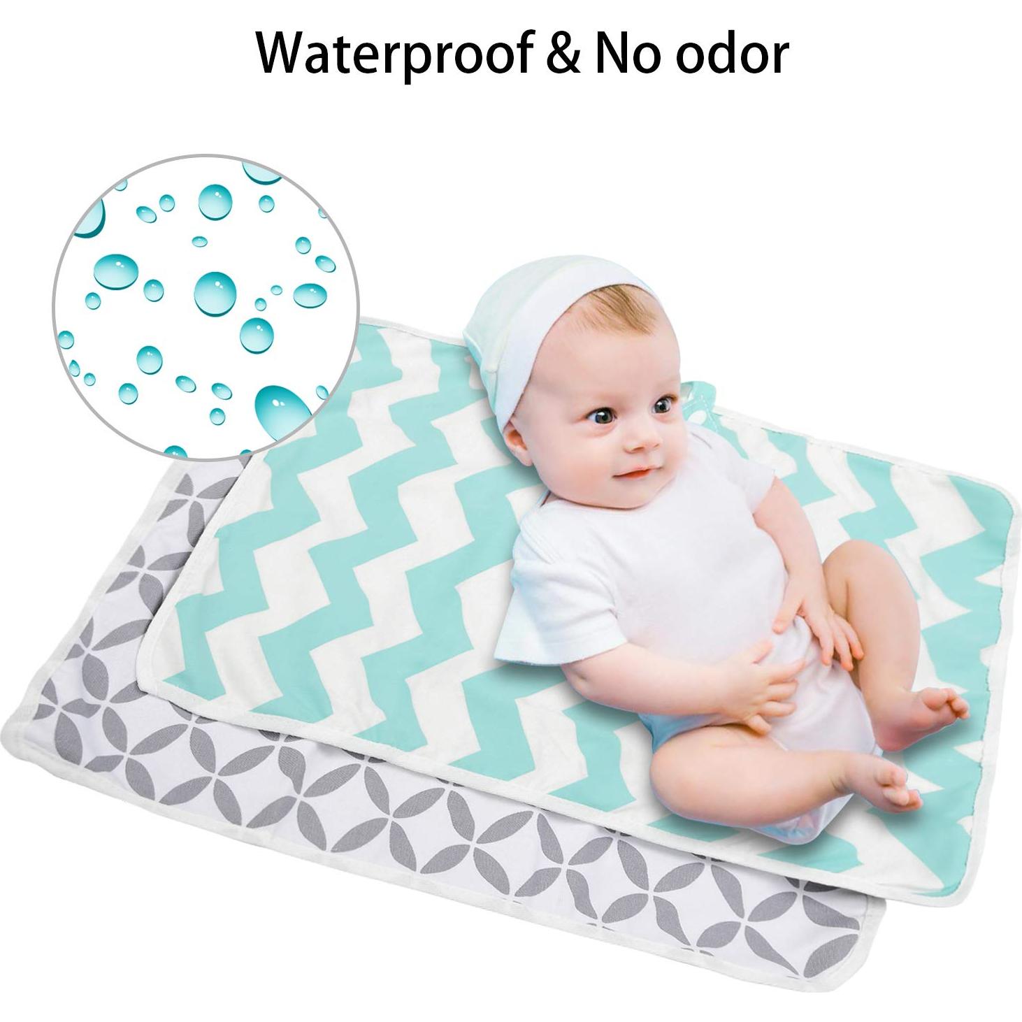 Almohadilla Cambiadora Portátil Impermeable Reutilizable 2 Piezas