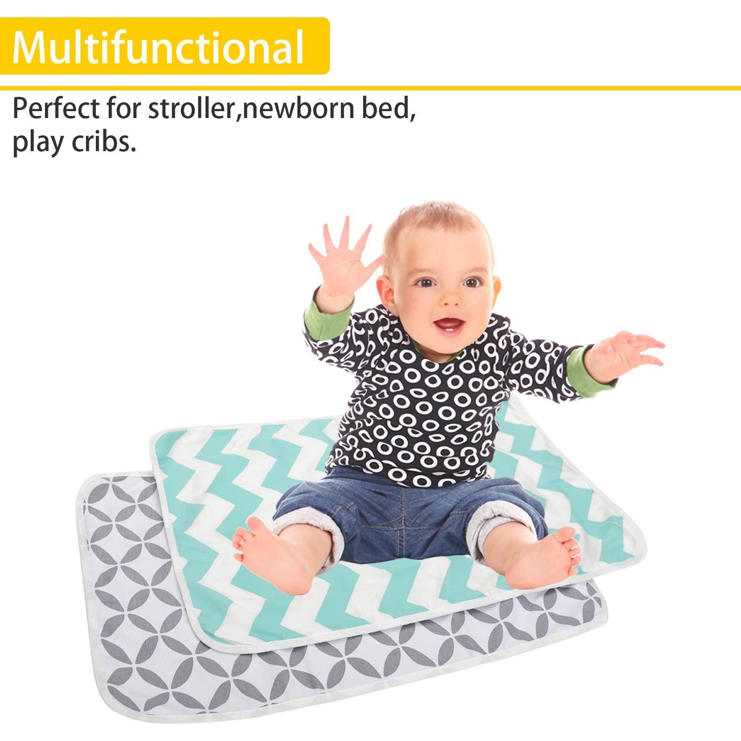 Almohadilla Cambiadora Portátil Impermeable Reutilizable 2 Piezas